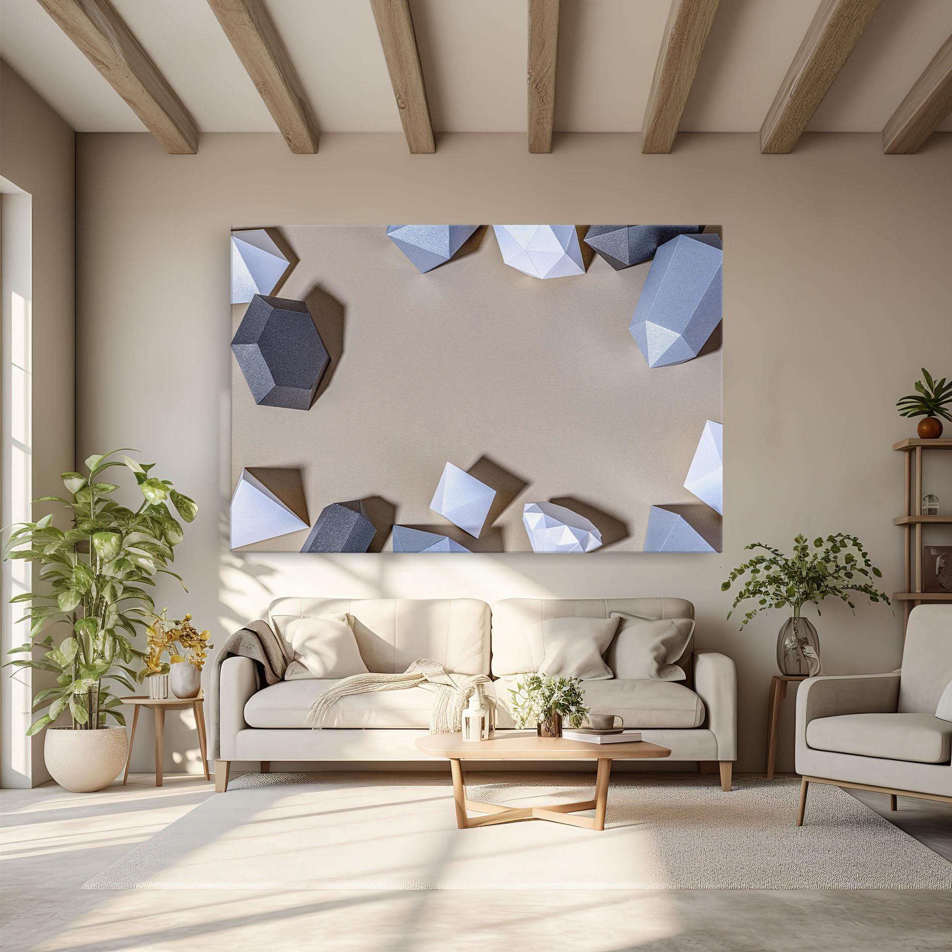 Vászonkép Geometric 3d Shapes mockup 6