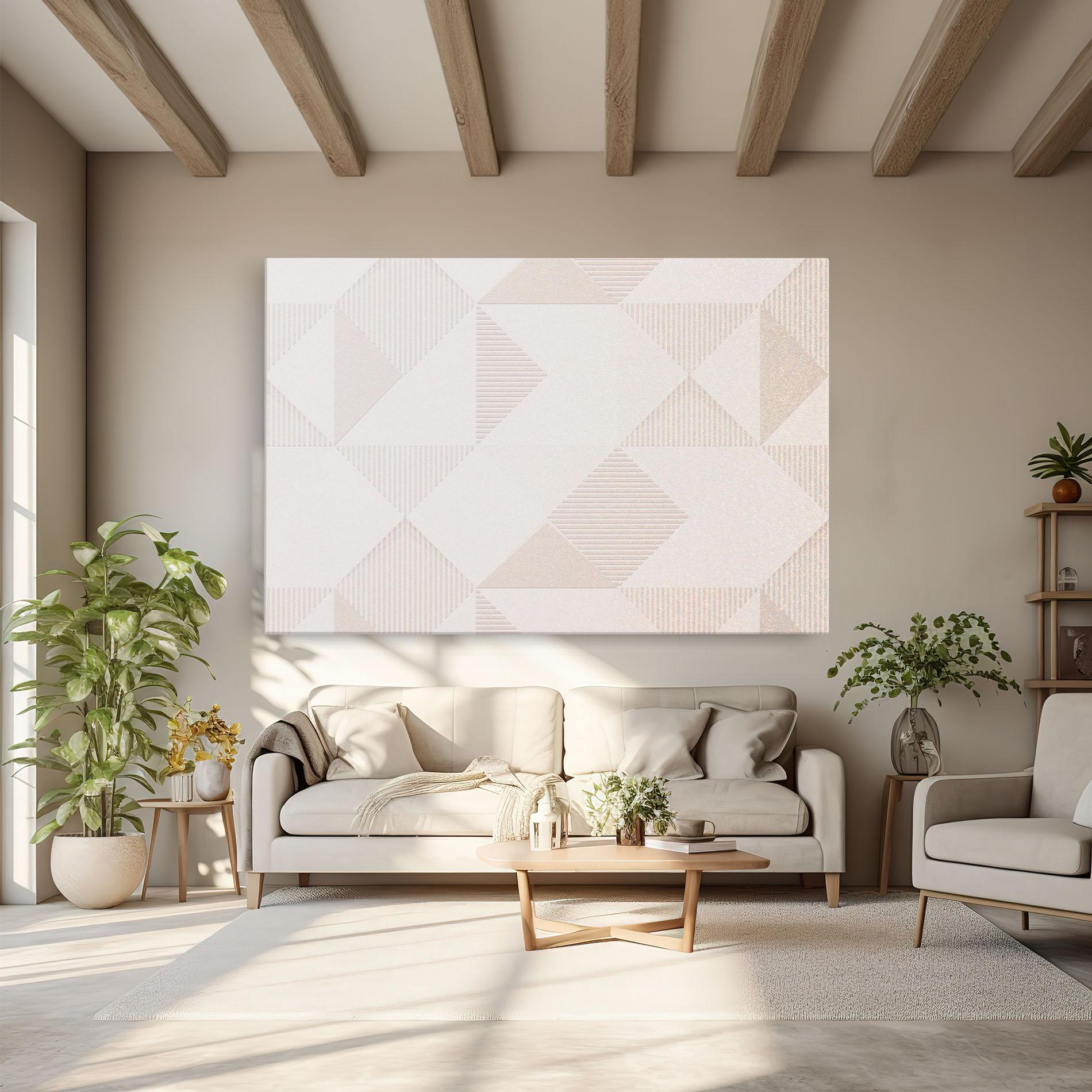 Vászonkép Light Cream Rhombus mockup 6