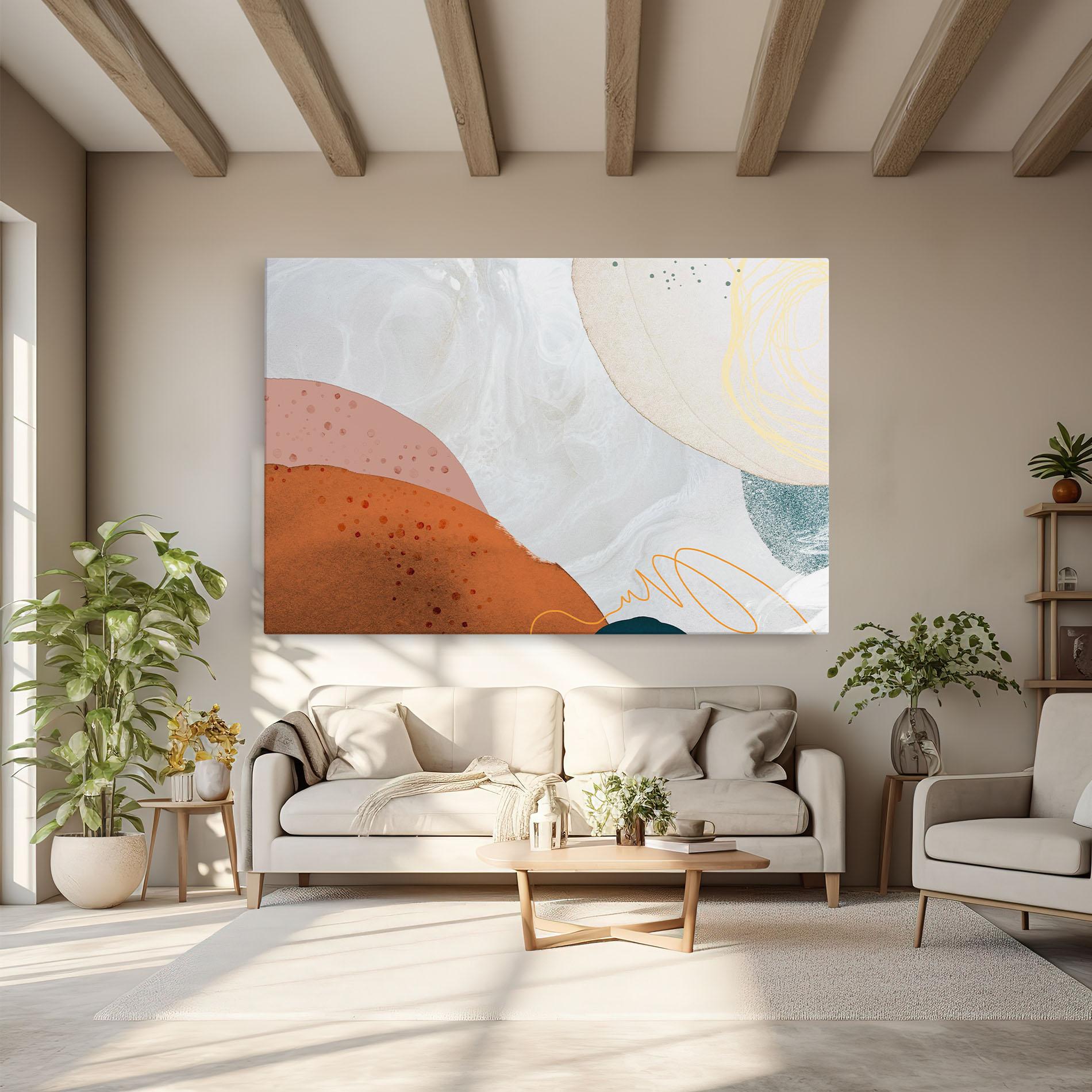 Vászonkép Orange Yellow Line mockup 6