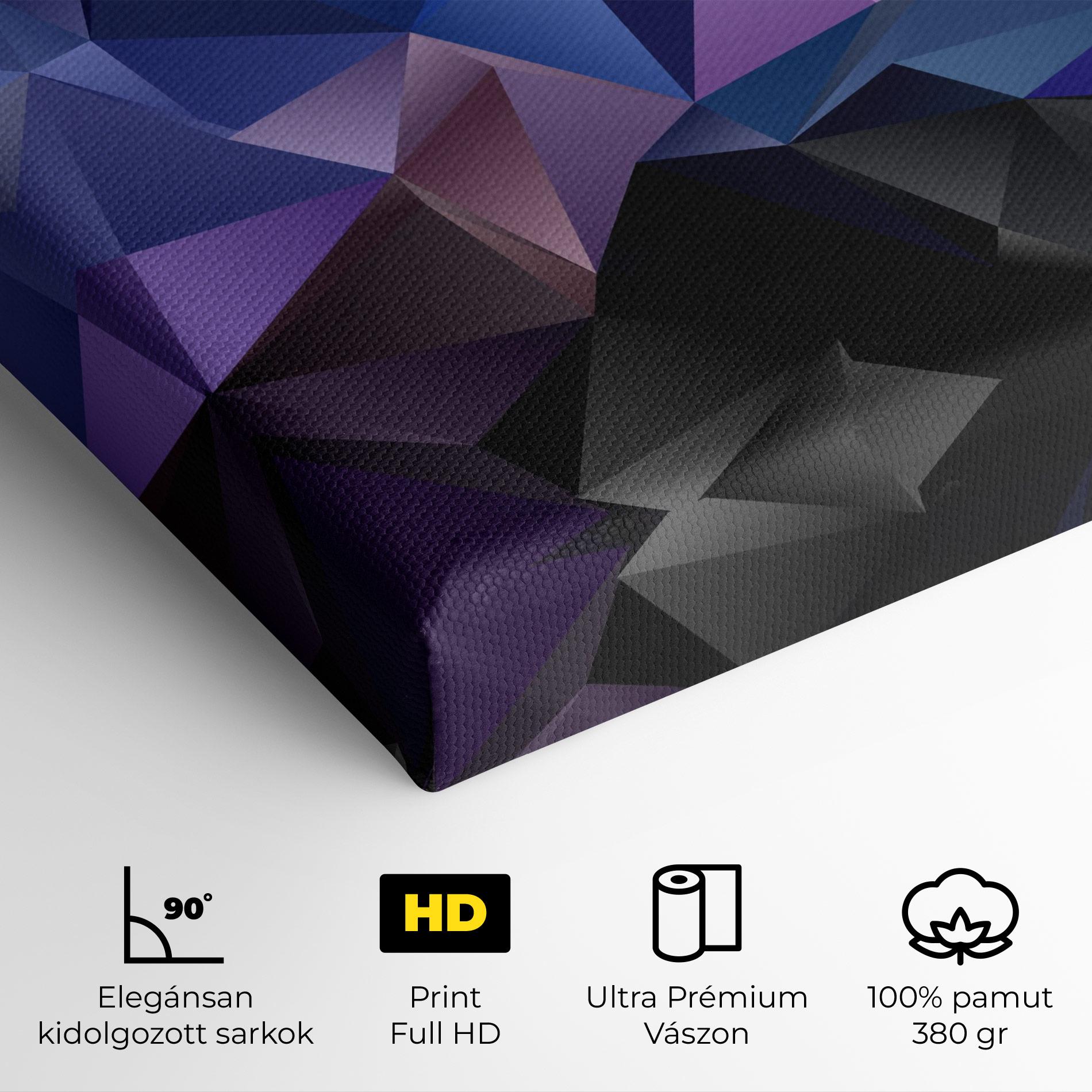 Vászonkép Black Purple Triangle mockup 4