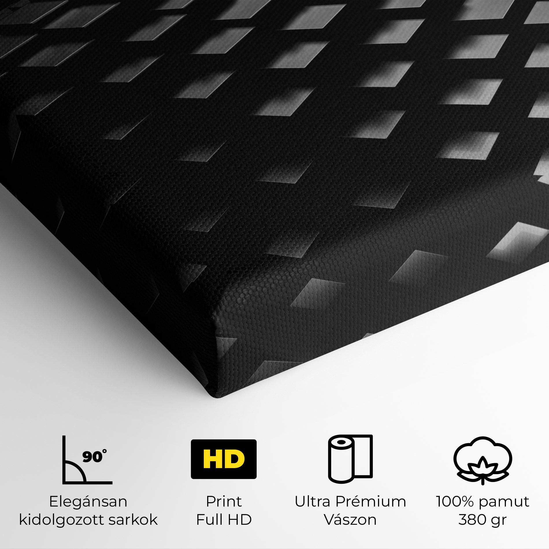 Vászonkép Black Square Wave mockup 4