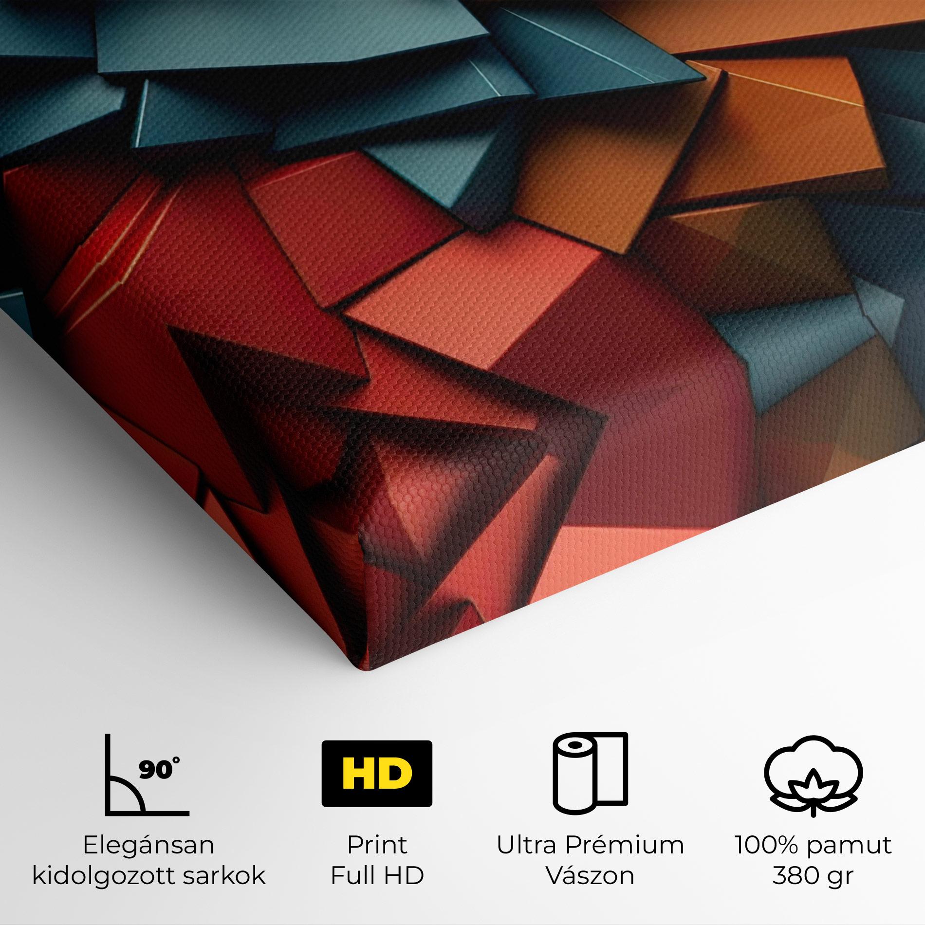 Vászonkép Multicolor Triangle mockup 4