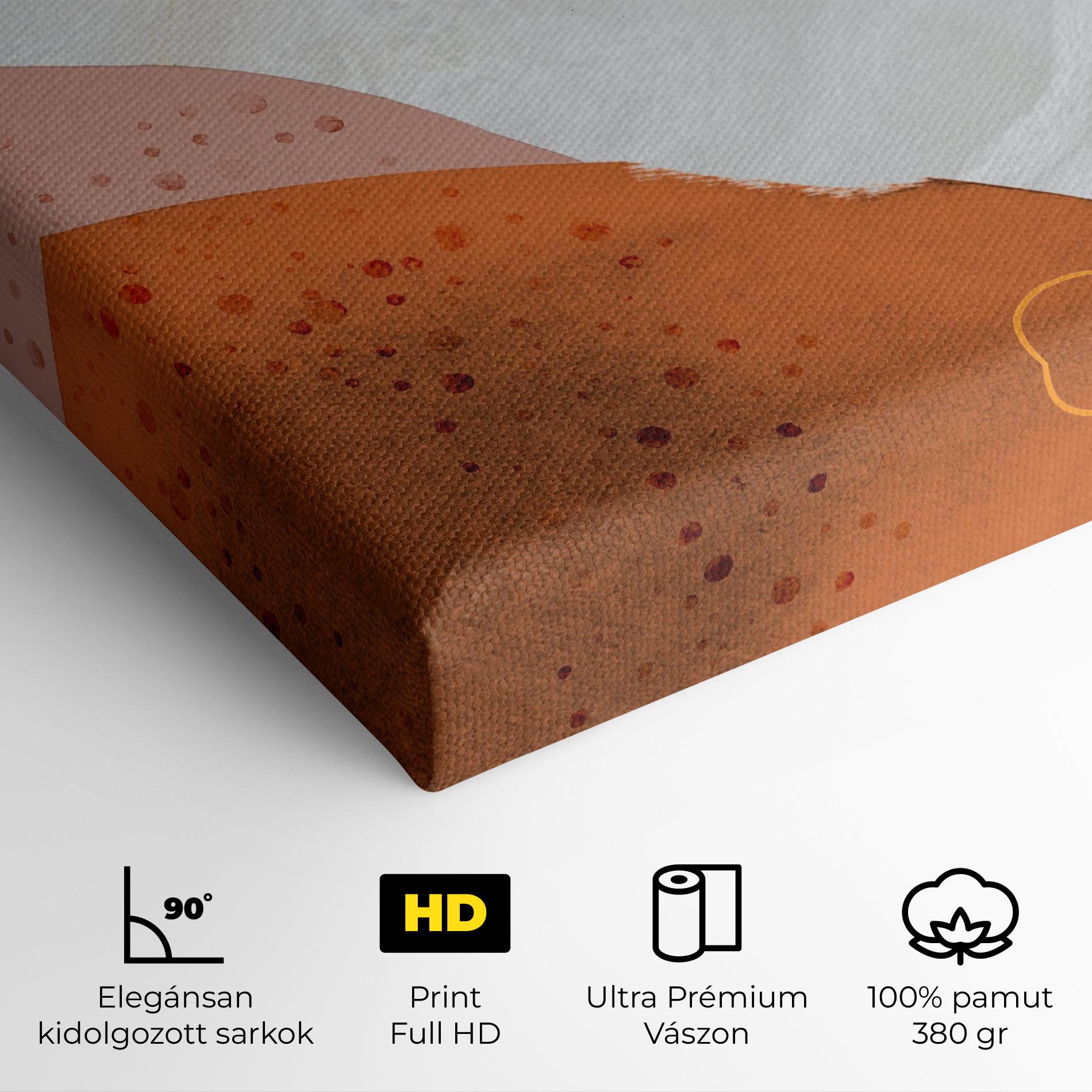 Vászonkép Orange Yellow Line mockup 4