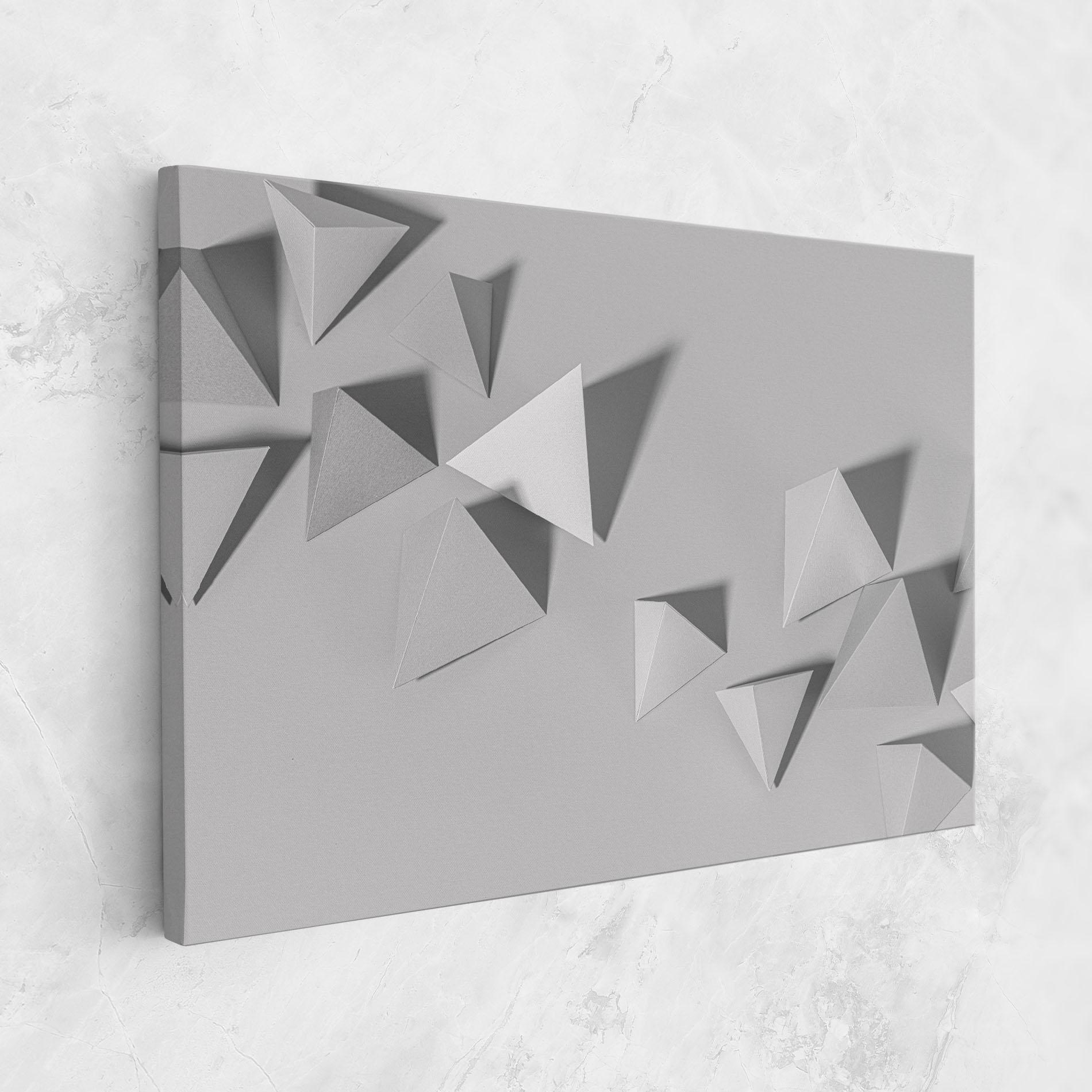 Vászonkép 3d White Triangle mockup 1