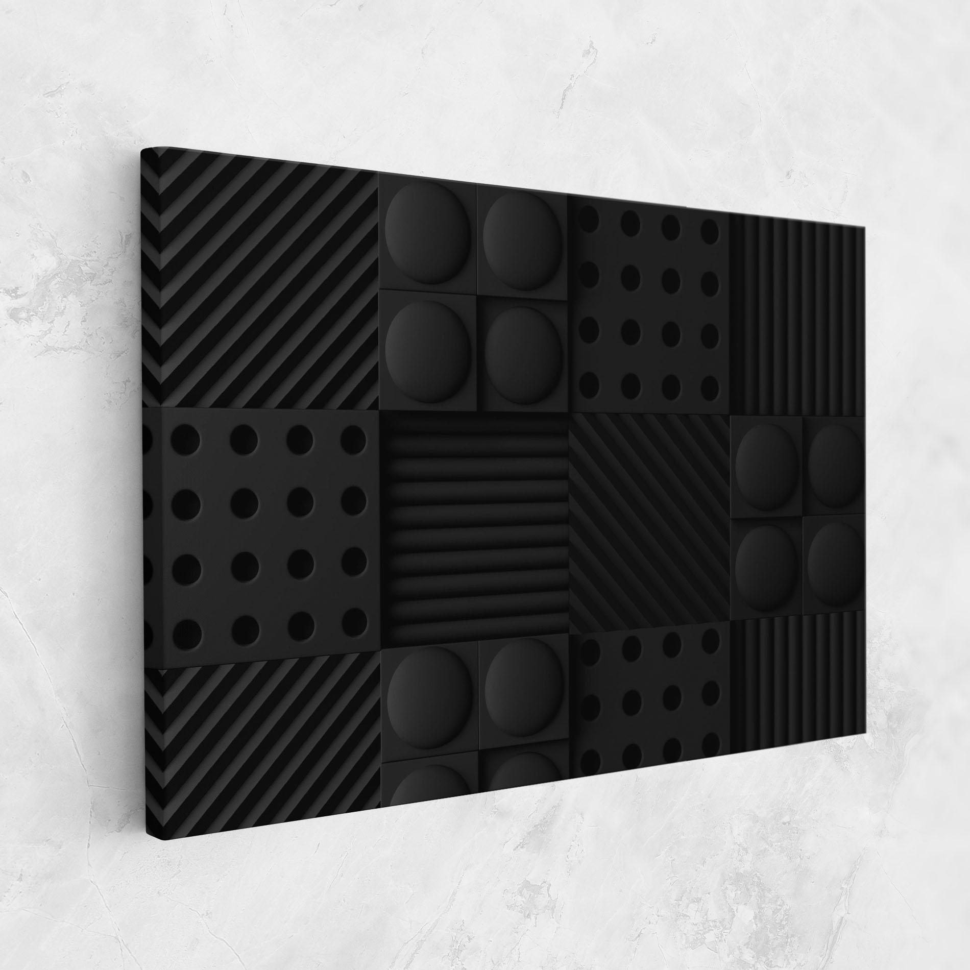 Vászonkép Black Square Circle mockup 1