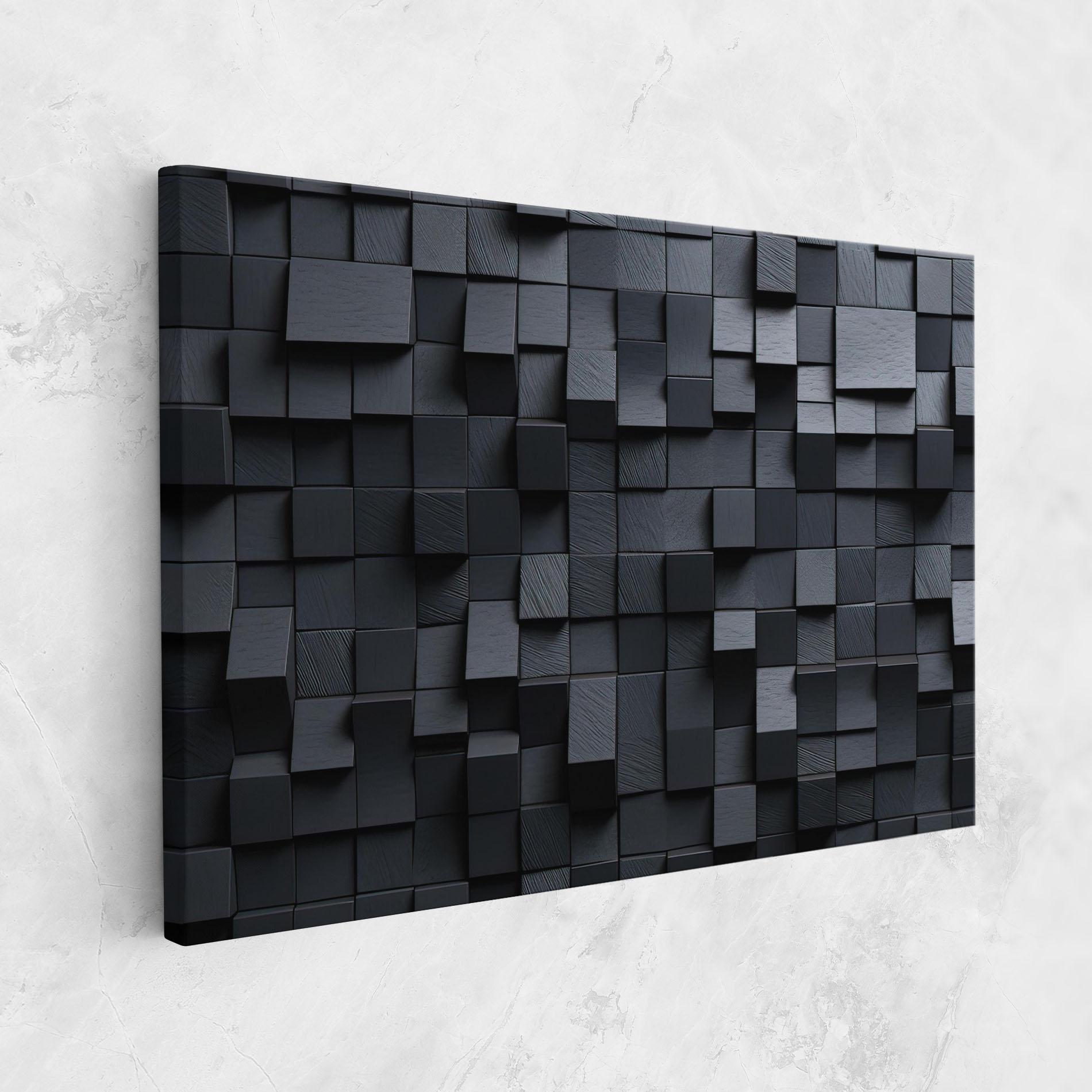 Vászonkép Black Square Pattern mockup 1
