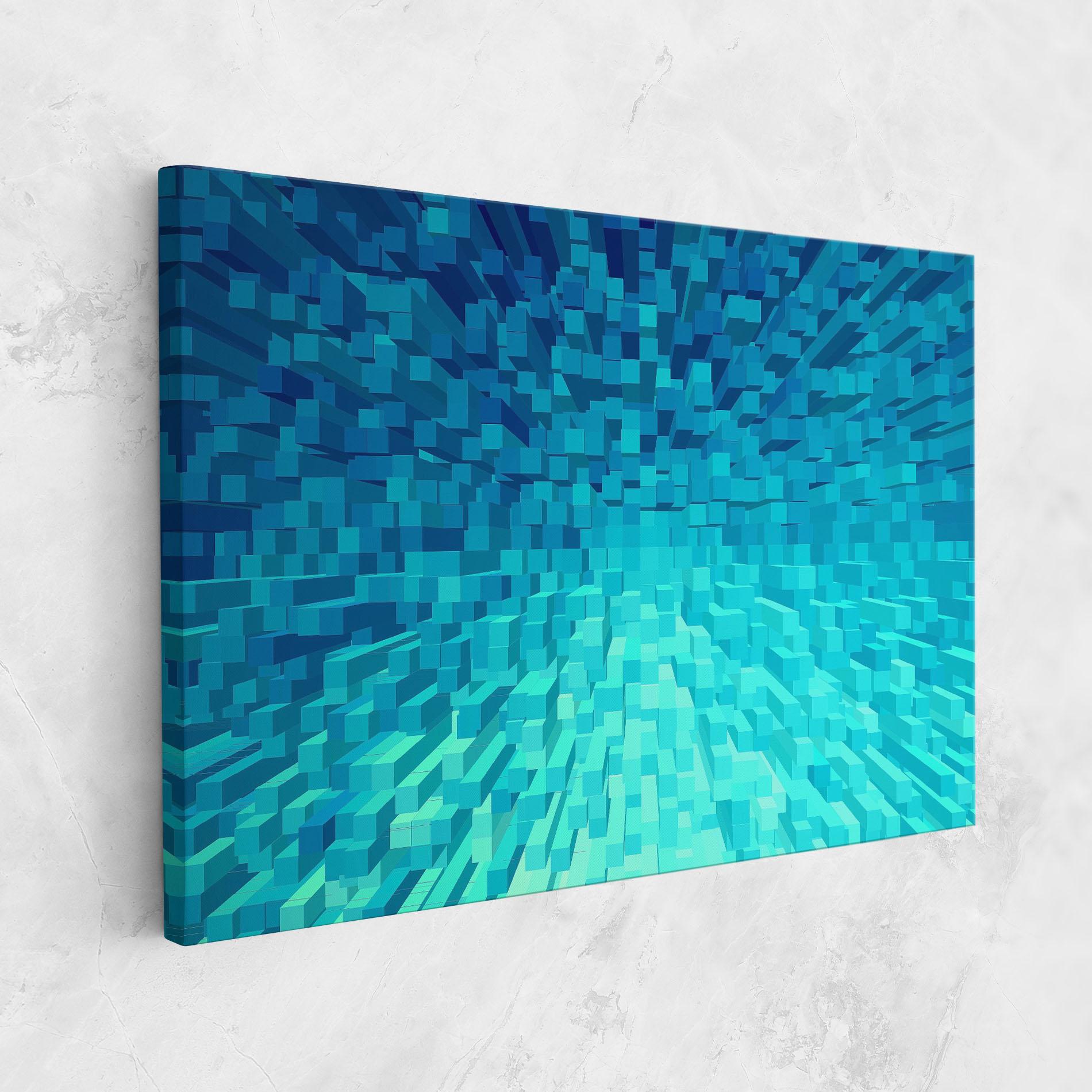 Vászonkép Blue Square Mix mockup 1
