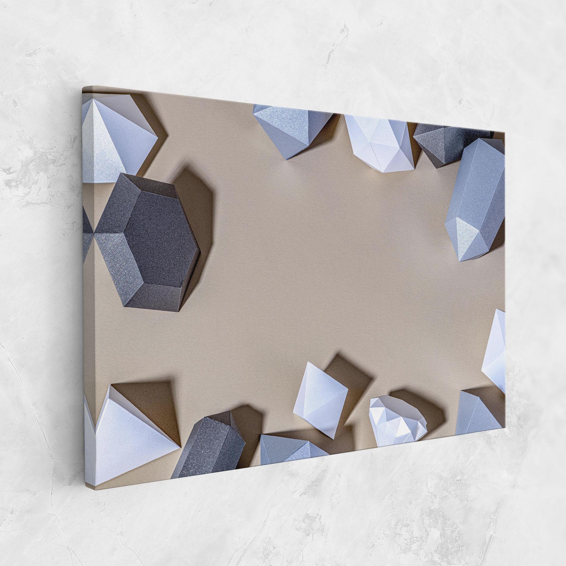 Vászonkép Geometric 3d Shapes mockup 1