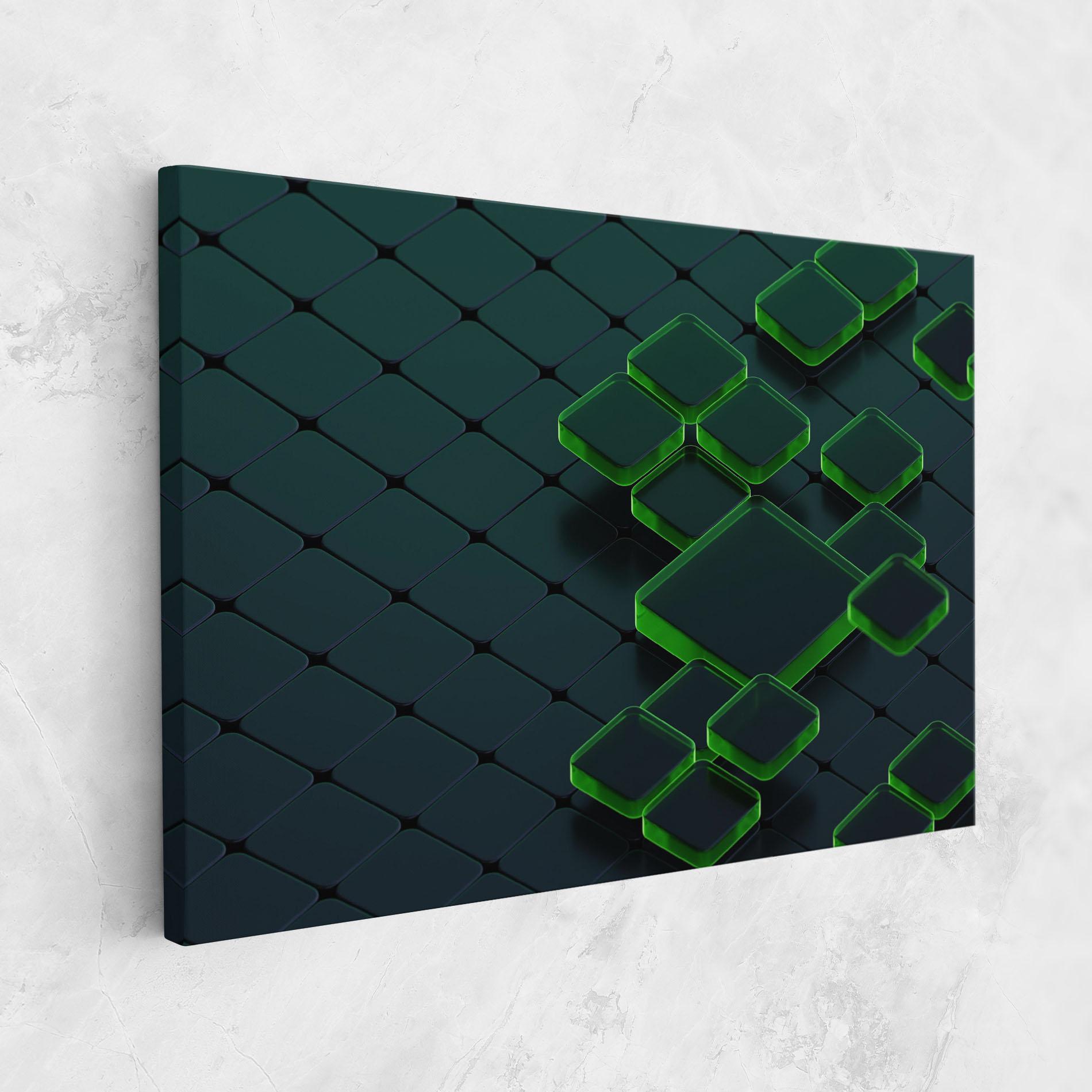 Vászonkép Green Square Floating mockup 1