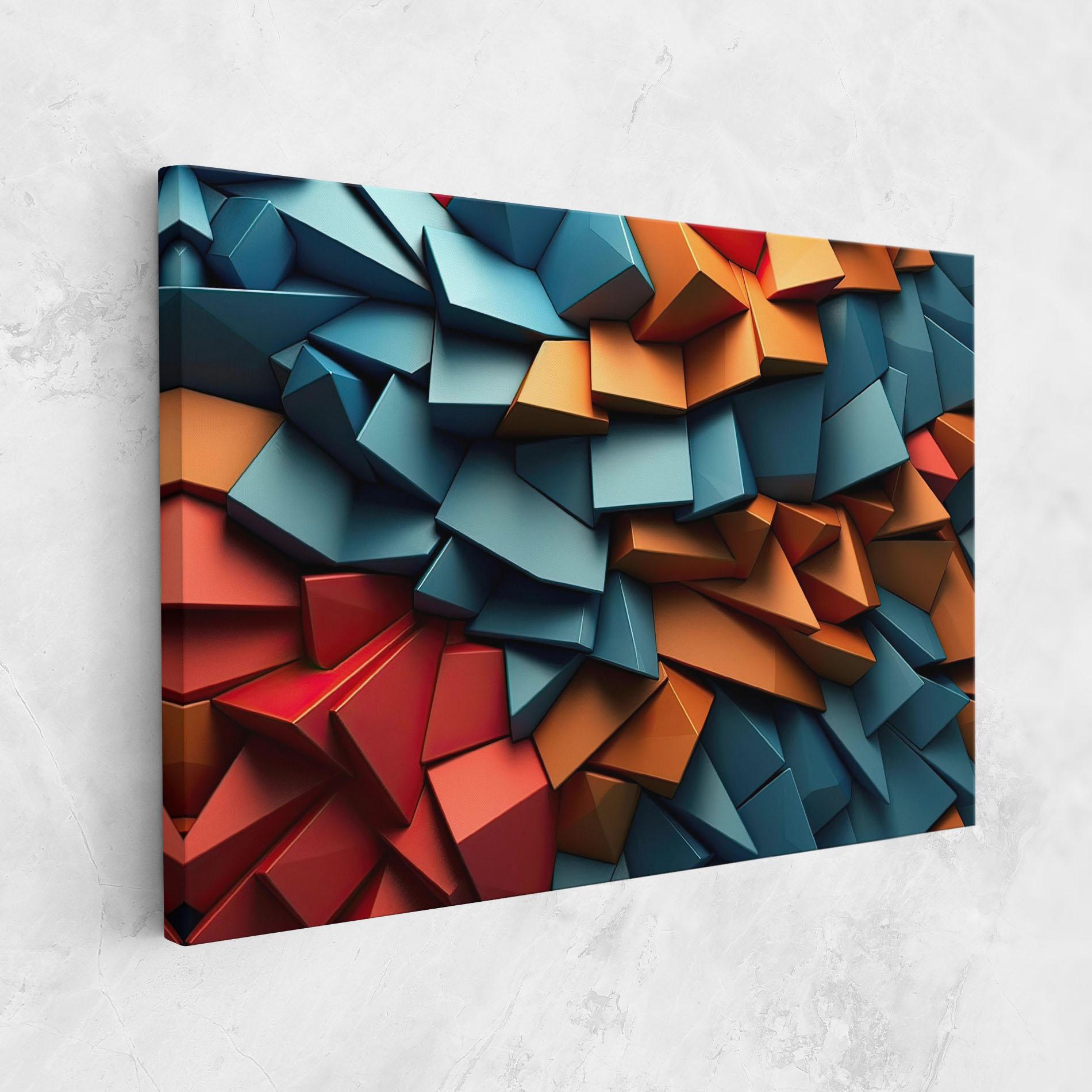 Vászonkép Multicolor Triangle mockup 1