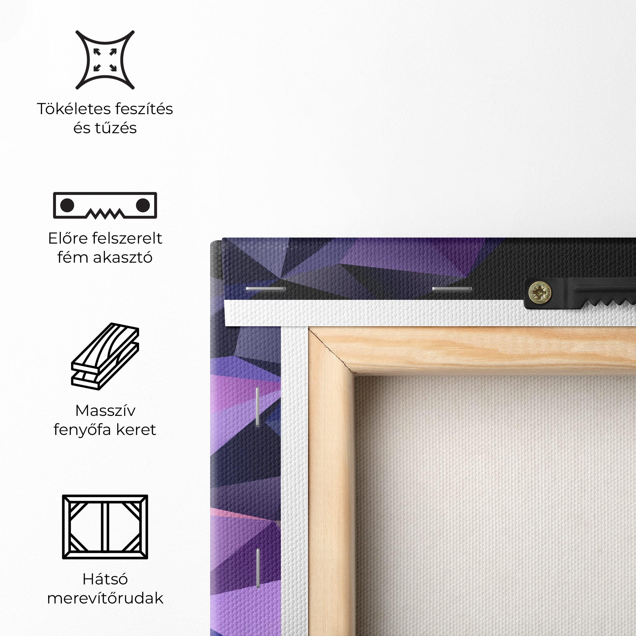 Vászonkép Black Purple Triangle mockup 5