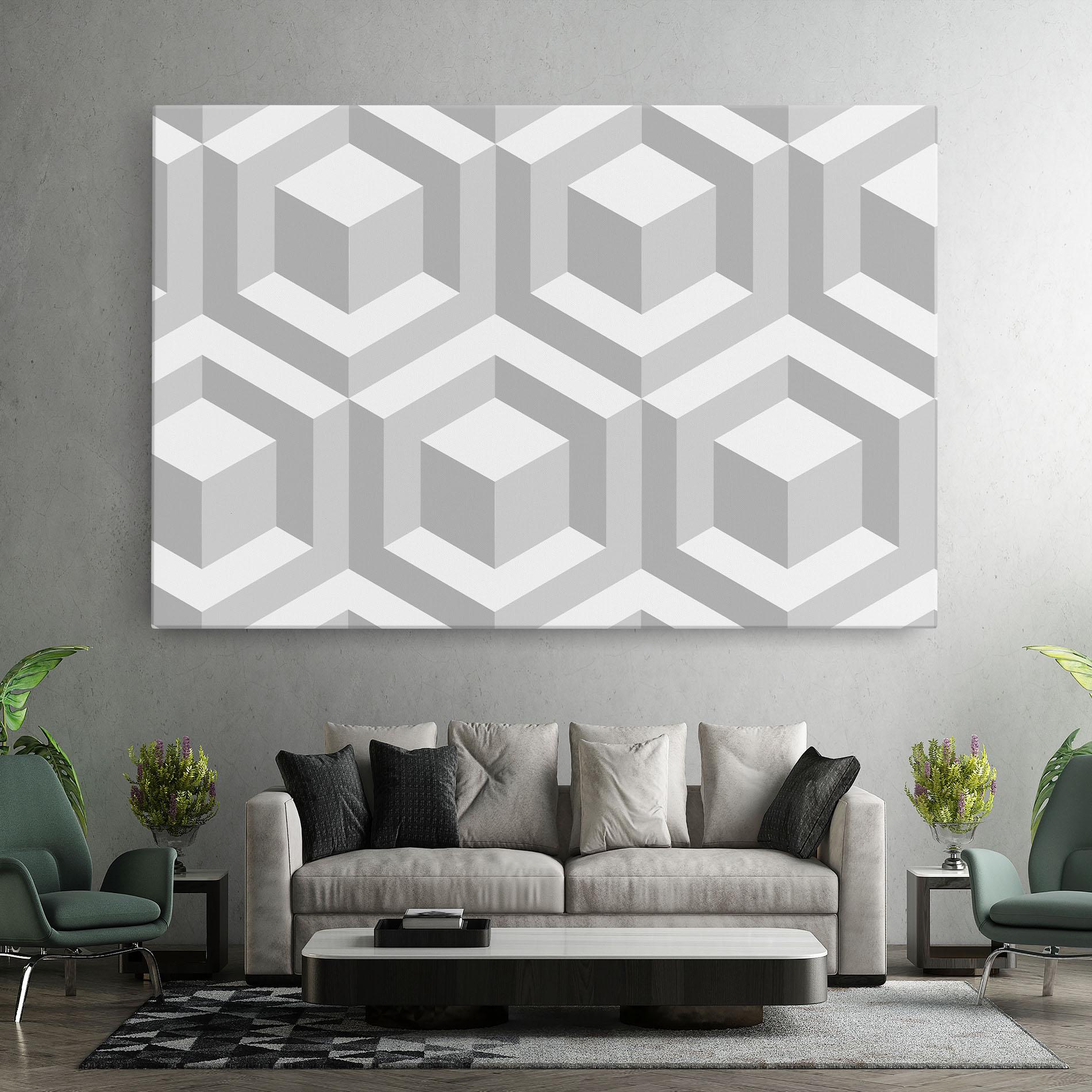 Vászonkép 3d Square mockup 7