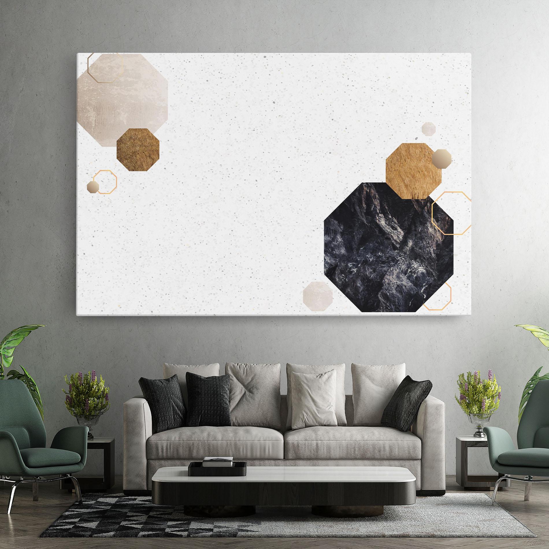 Vászonkép Big Hexagon mockup 7