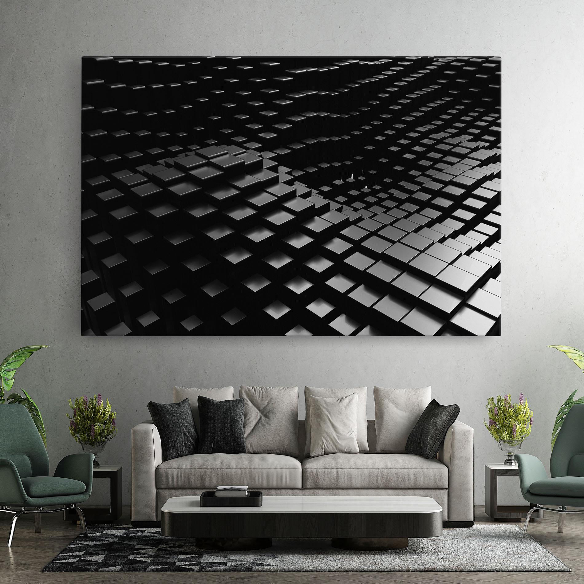 Vászonkép Black Square Wave mockup 7