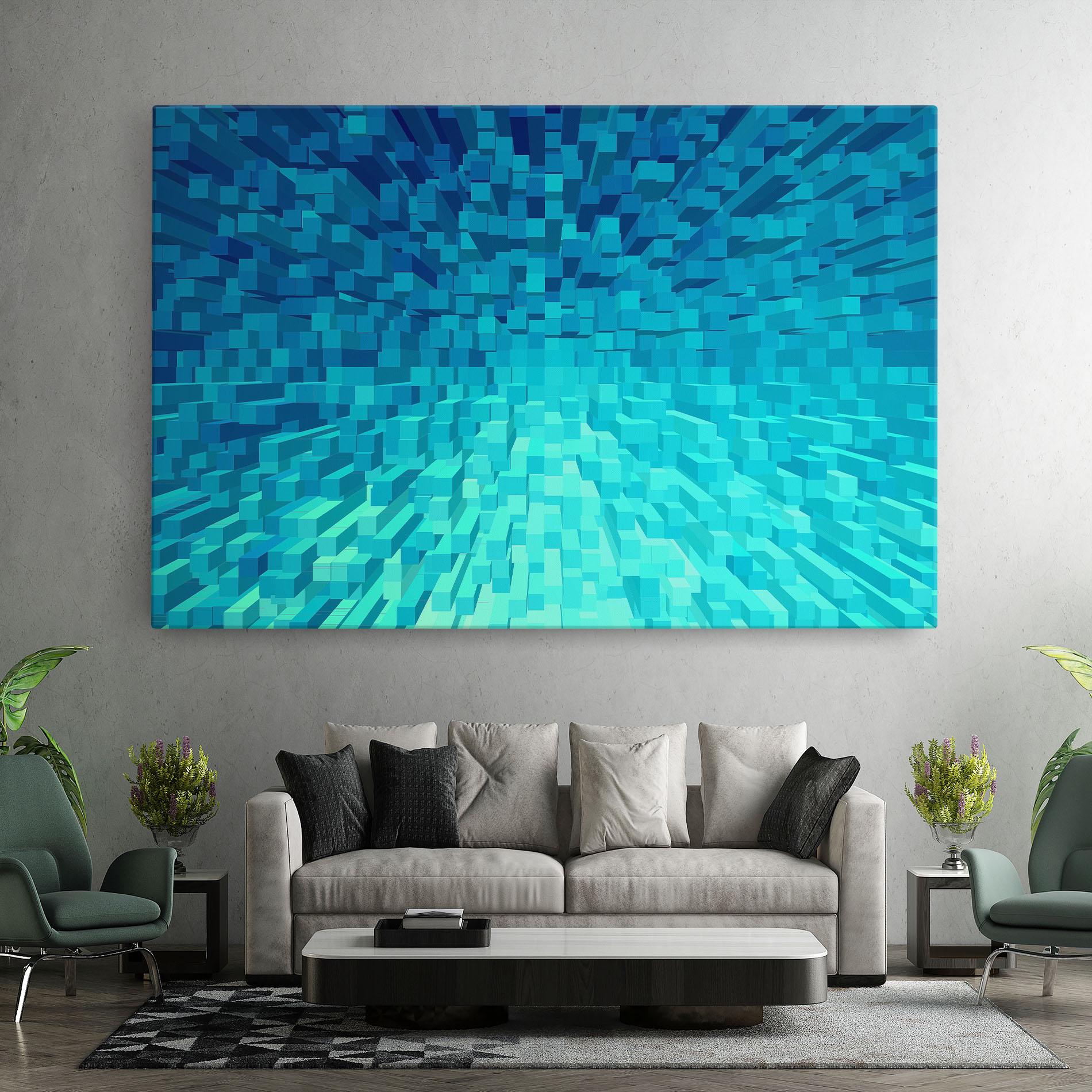 Vászonkép Blue Square Mix mockup 7