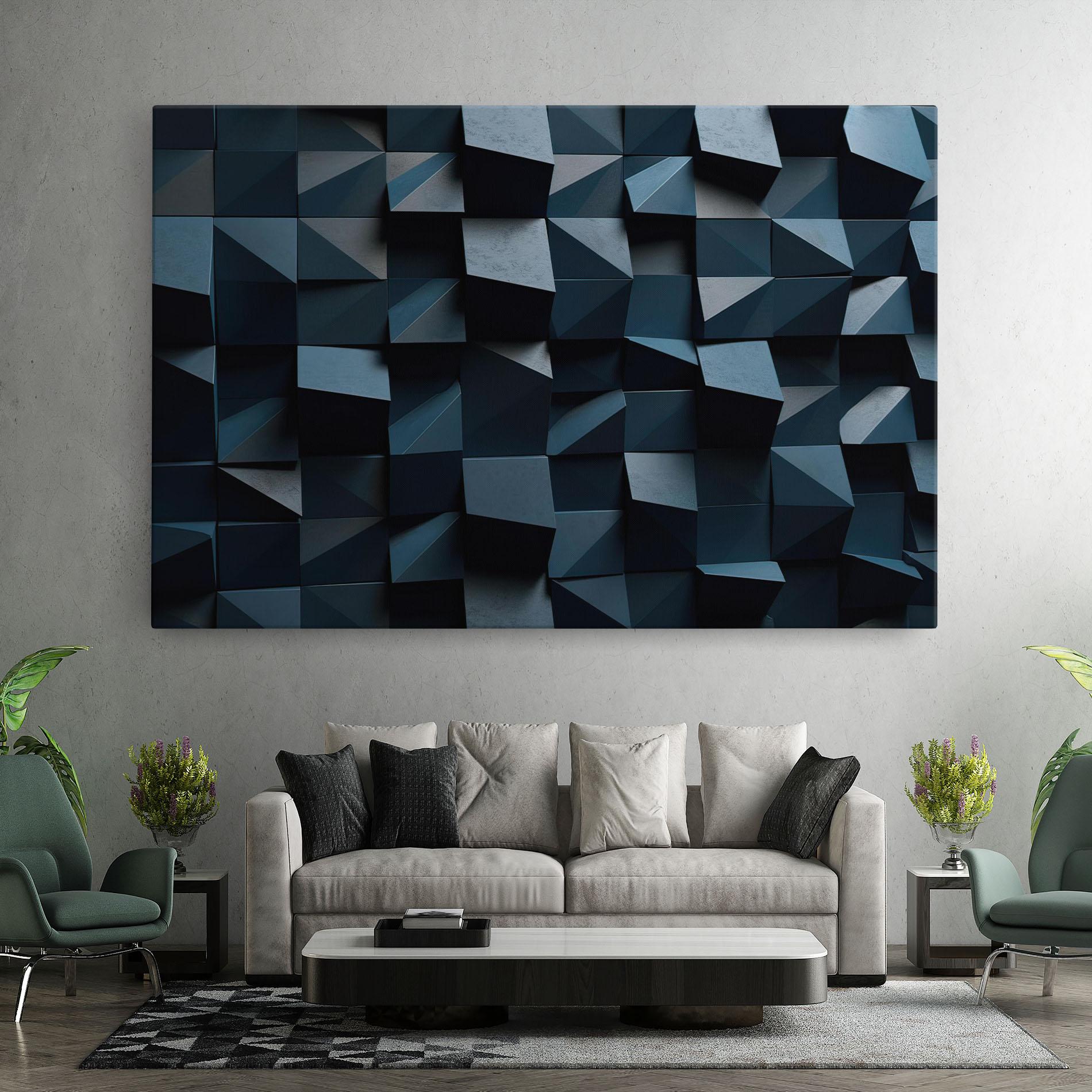 Vászonkép Dark Blue Square mockup 7