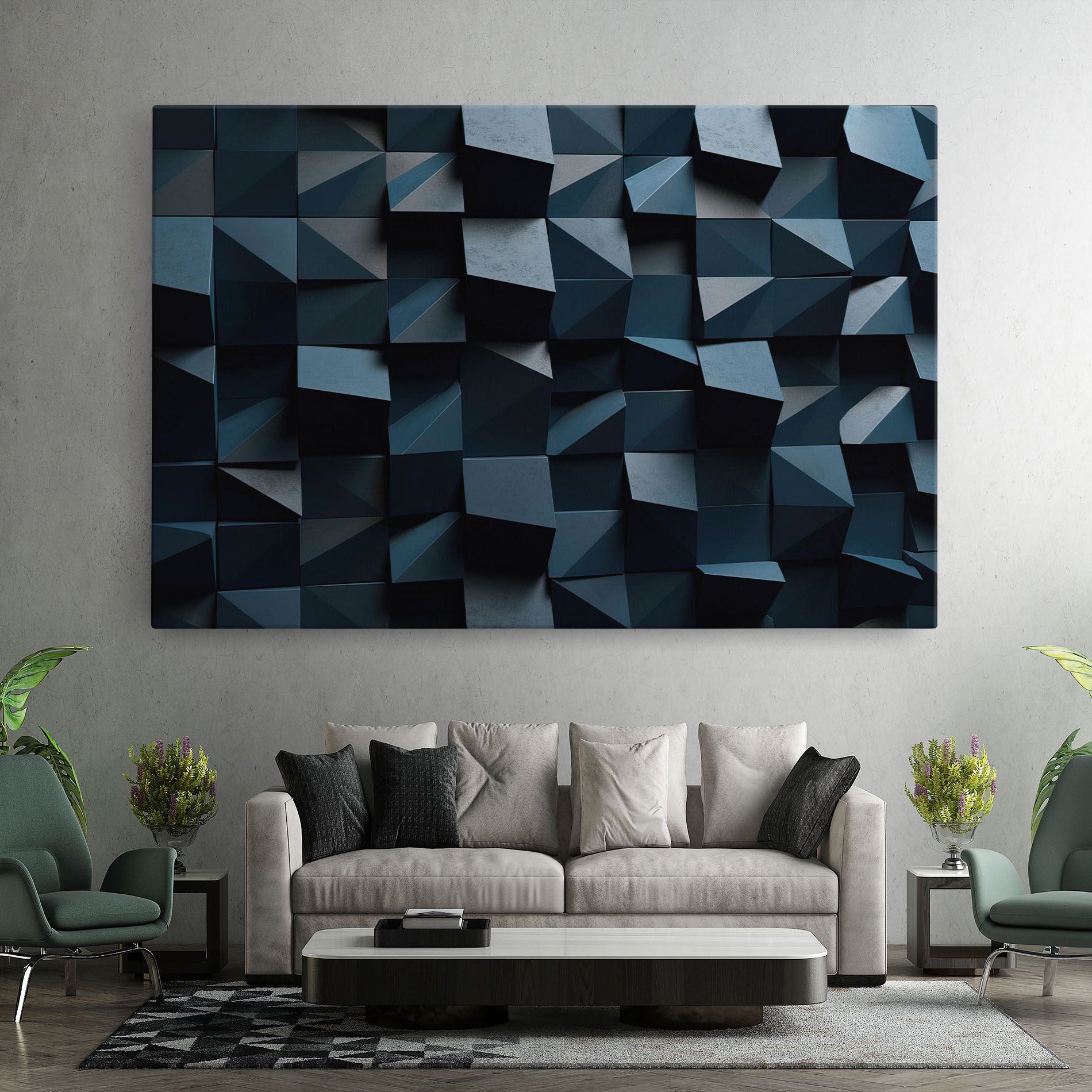 Dark Blue Square mockup 7