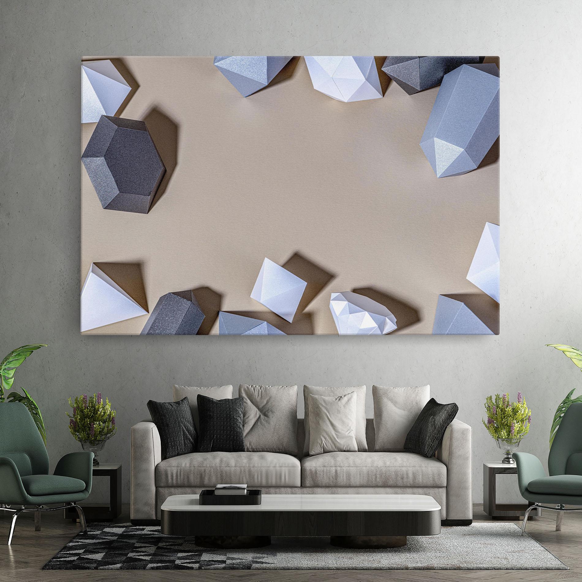 Vászonkép Geometric 3d Shapes mockup 7