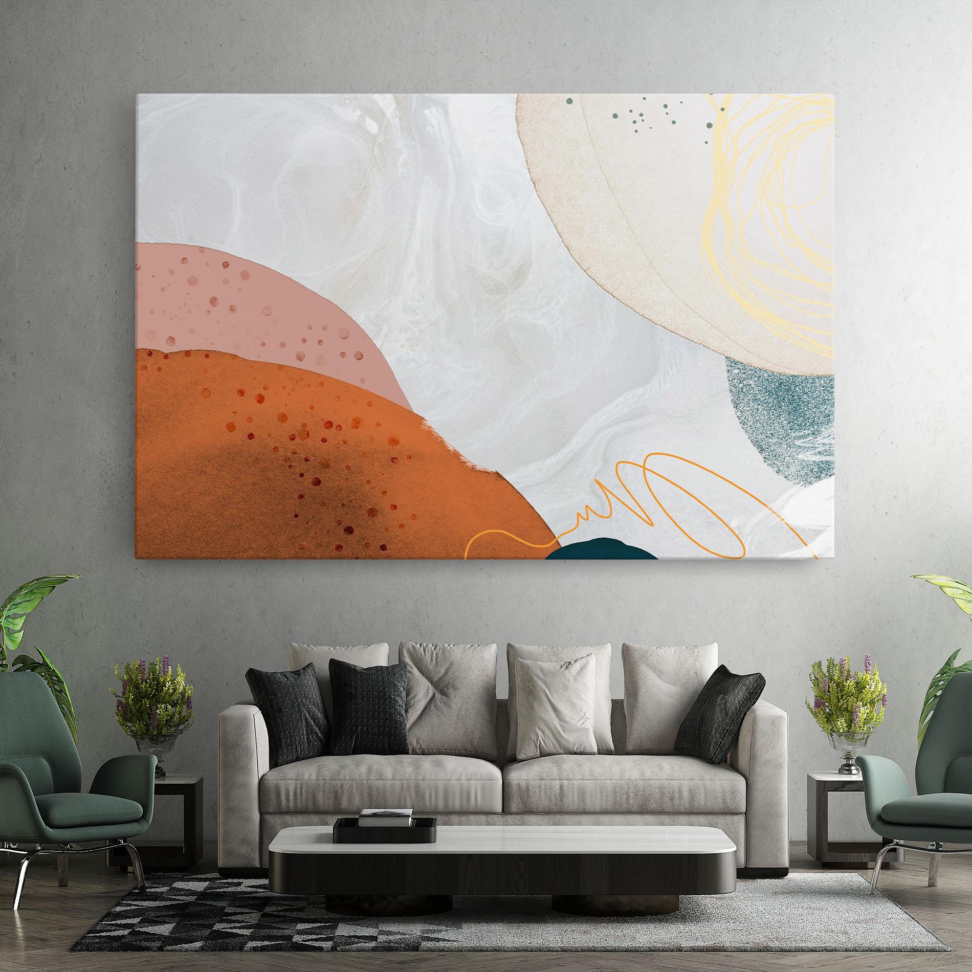 Vászonkép Orange Yellow Line mockup 7