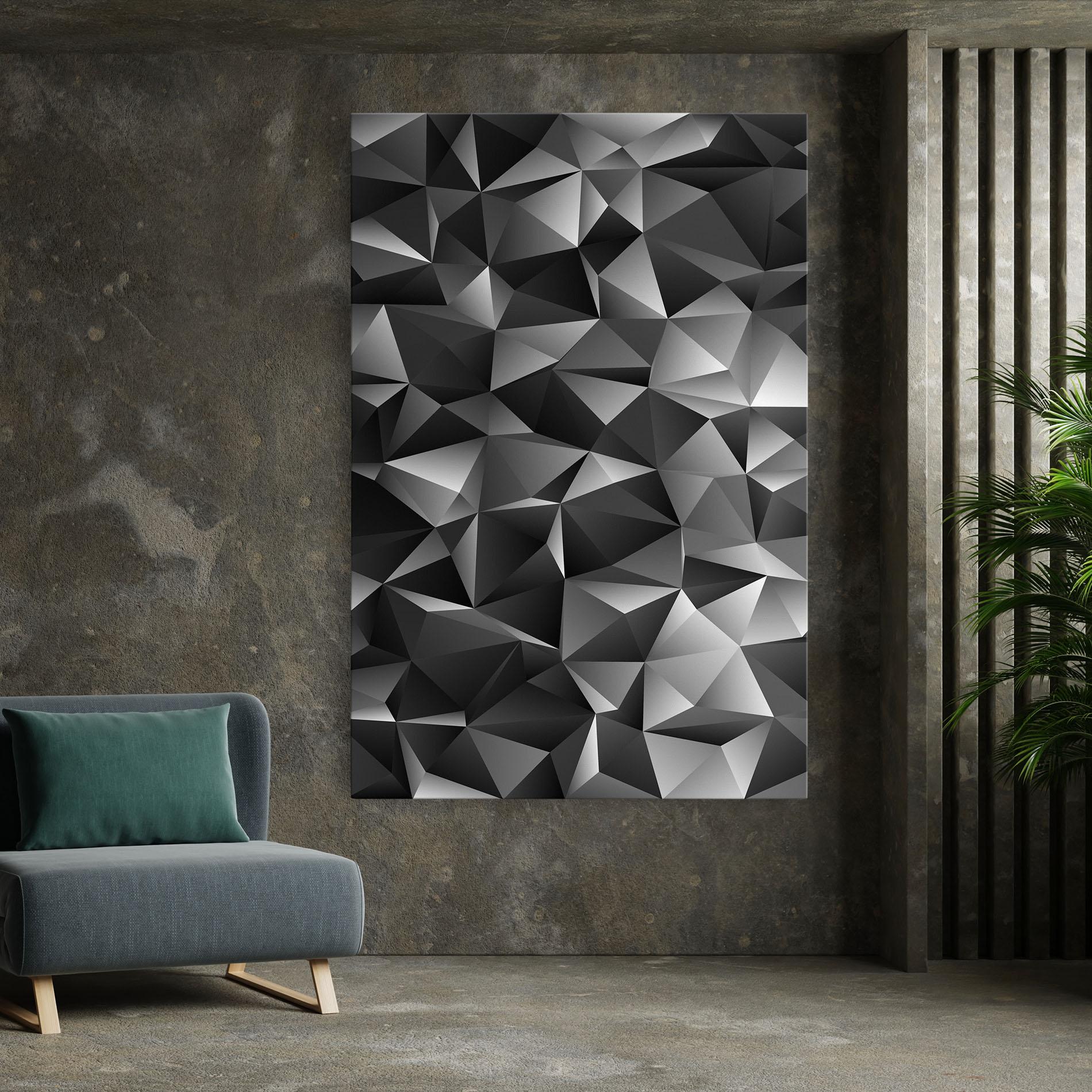 Vászonkép Black Triangle Pattern mockup 7