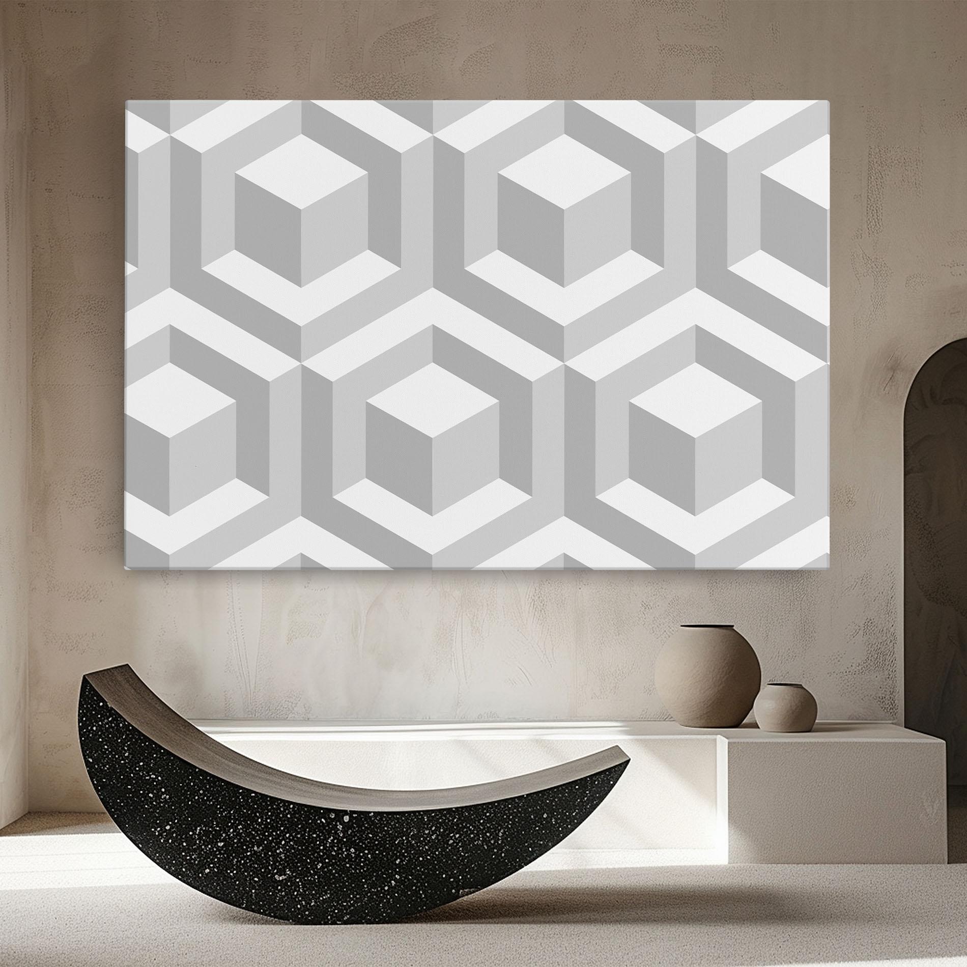 Vászonkép 3d Square mockup 8