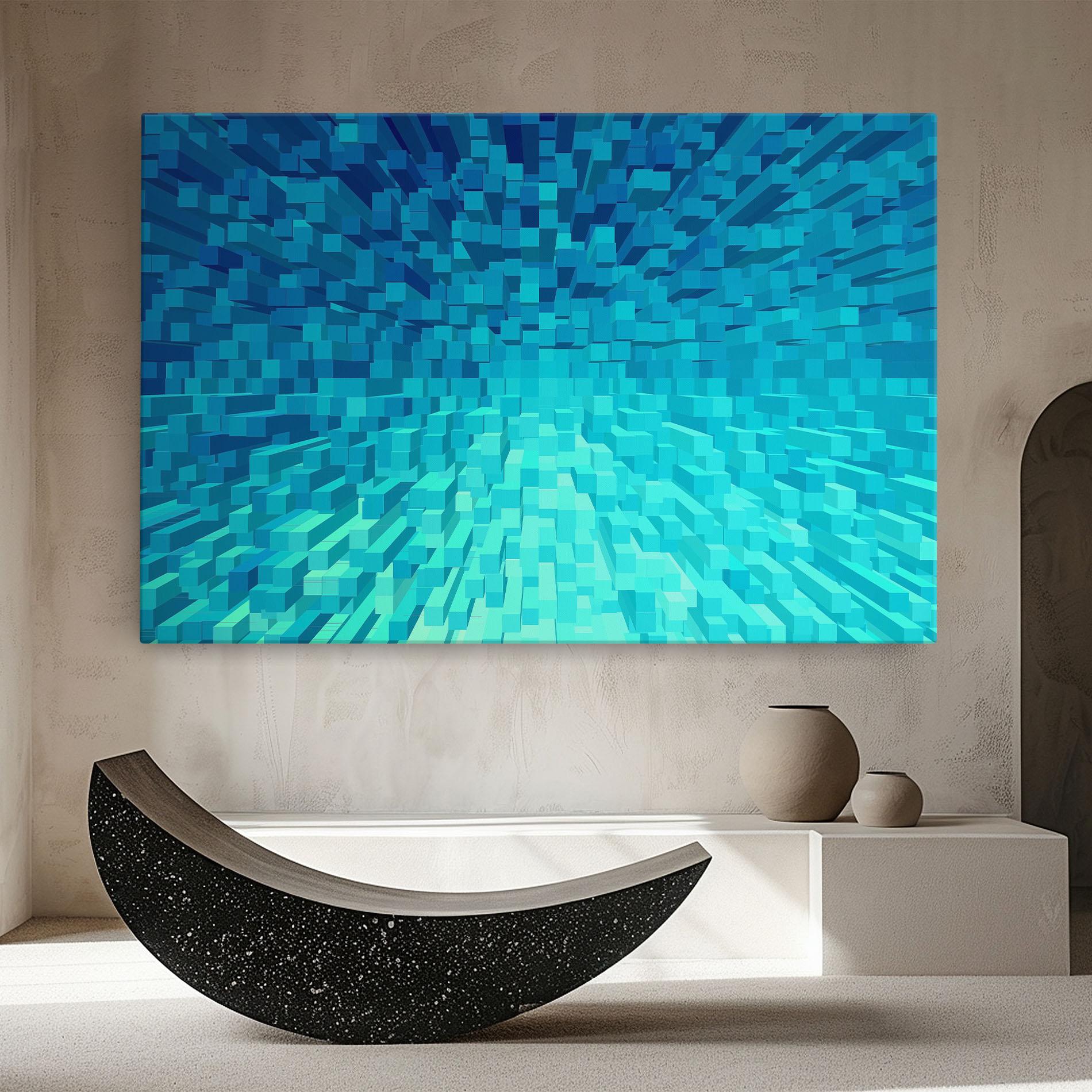 Vászonkép Blue Square Mix mockup 8