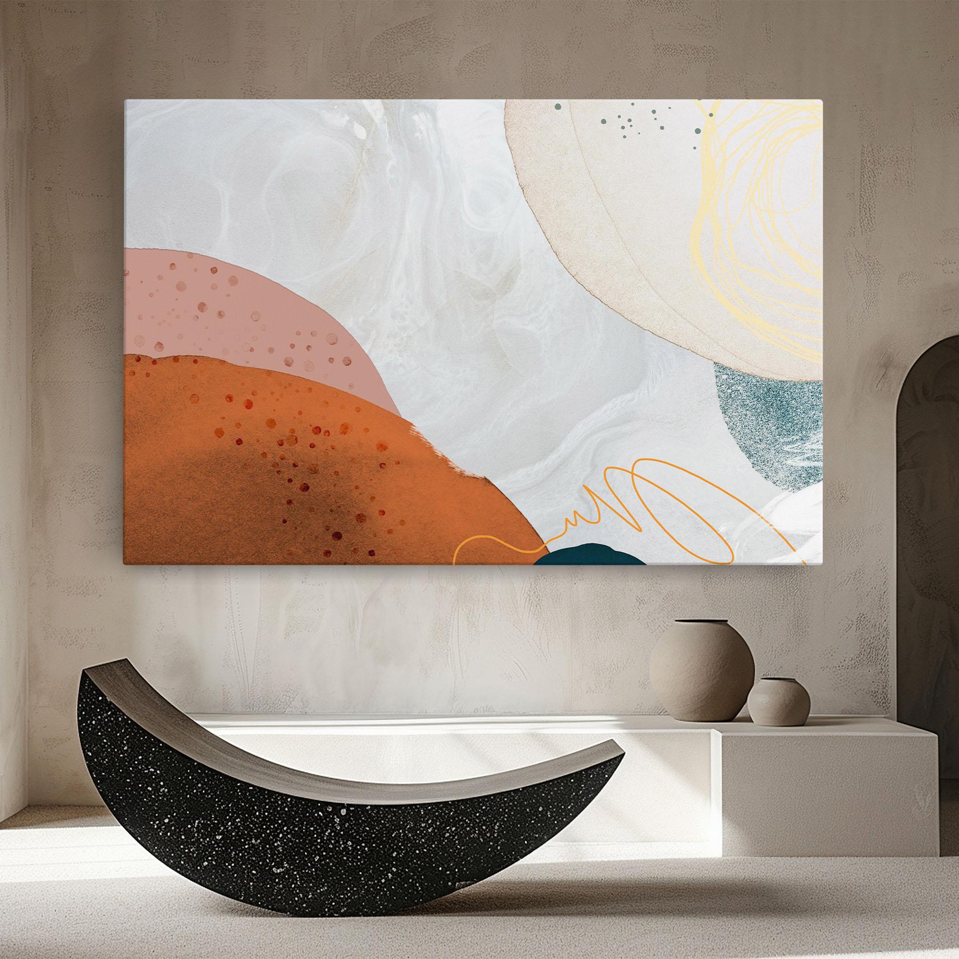 Vászonkép Orange Yellow Line mockup 8