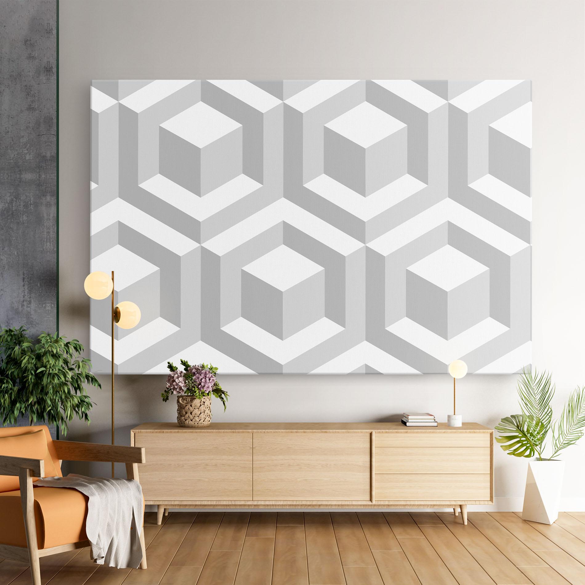 Vászonkép 3d Square mockup 9