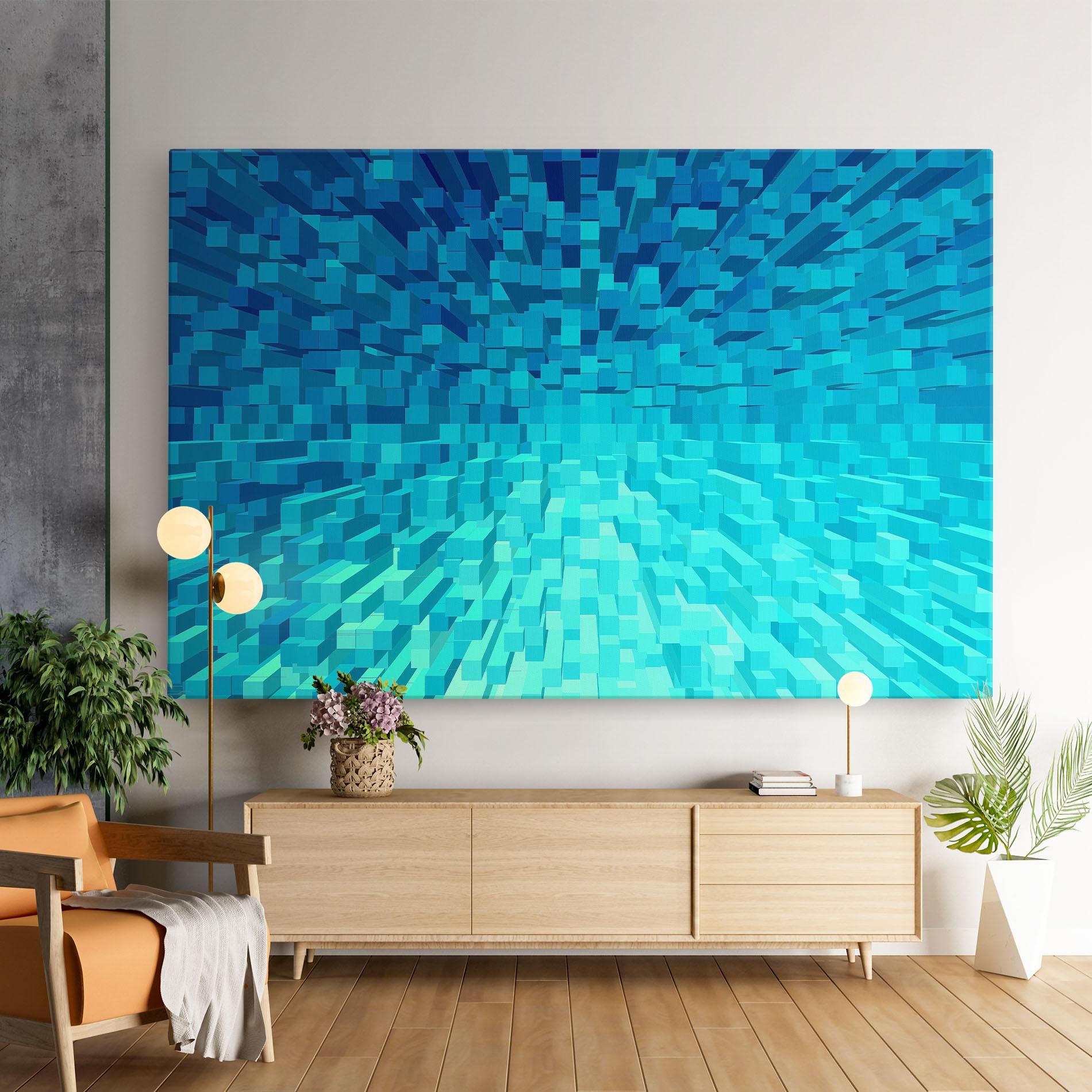 Vászonkép Blue Square Mix mockup 9