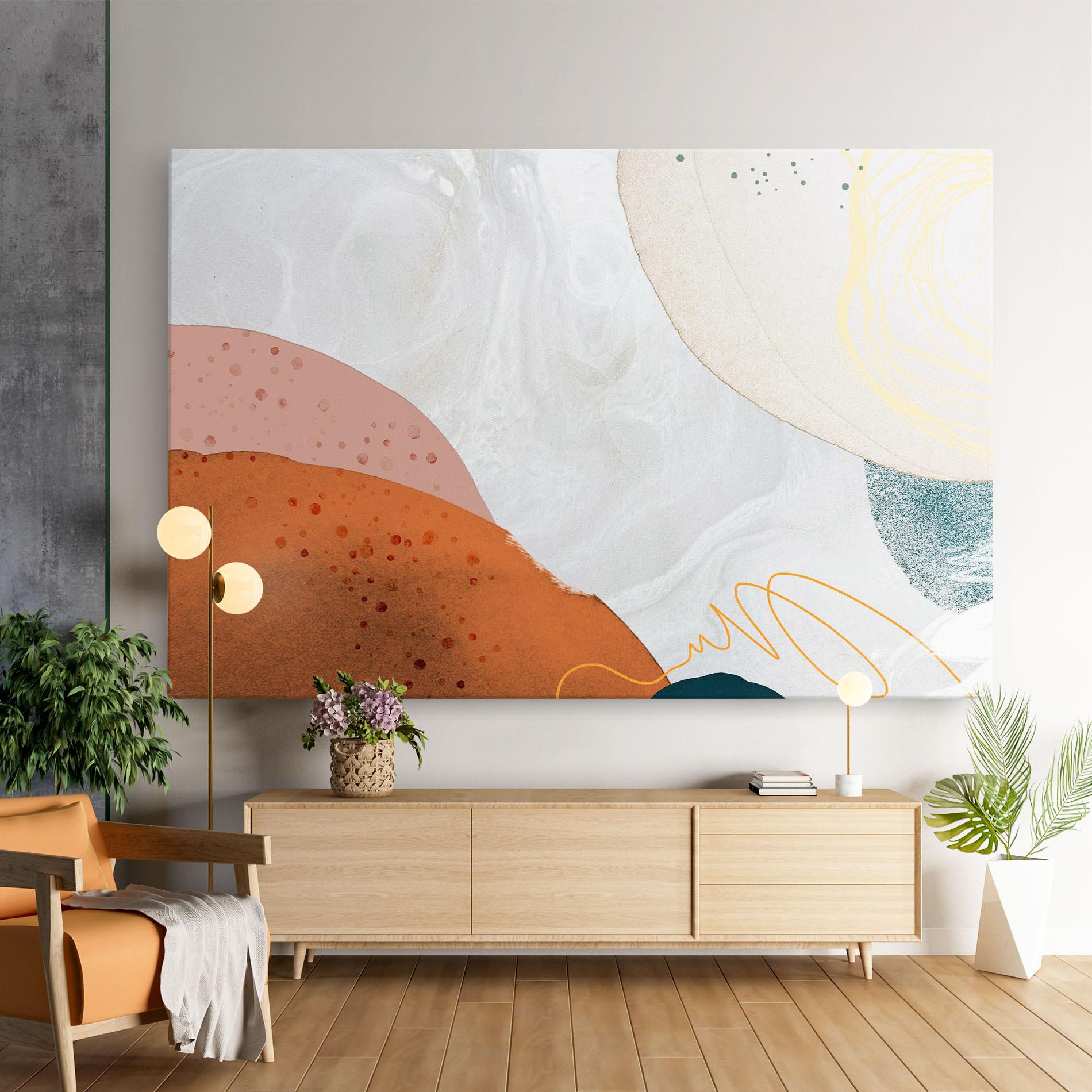 Vászonkép Orange Yellow Line mockup 9