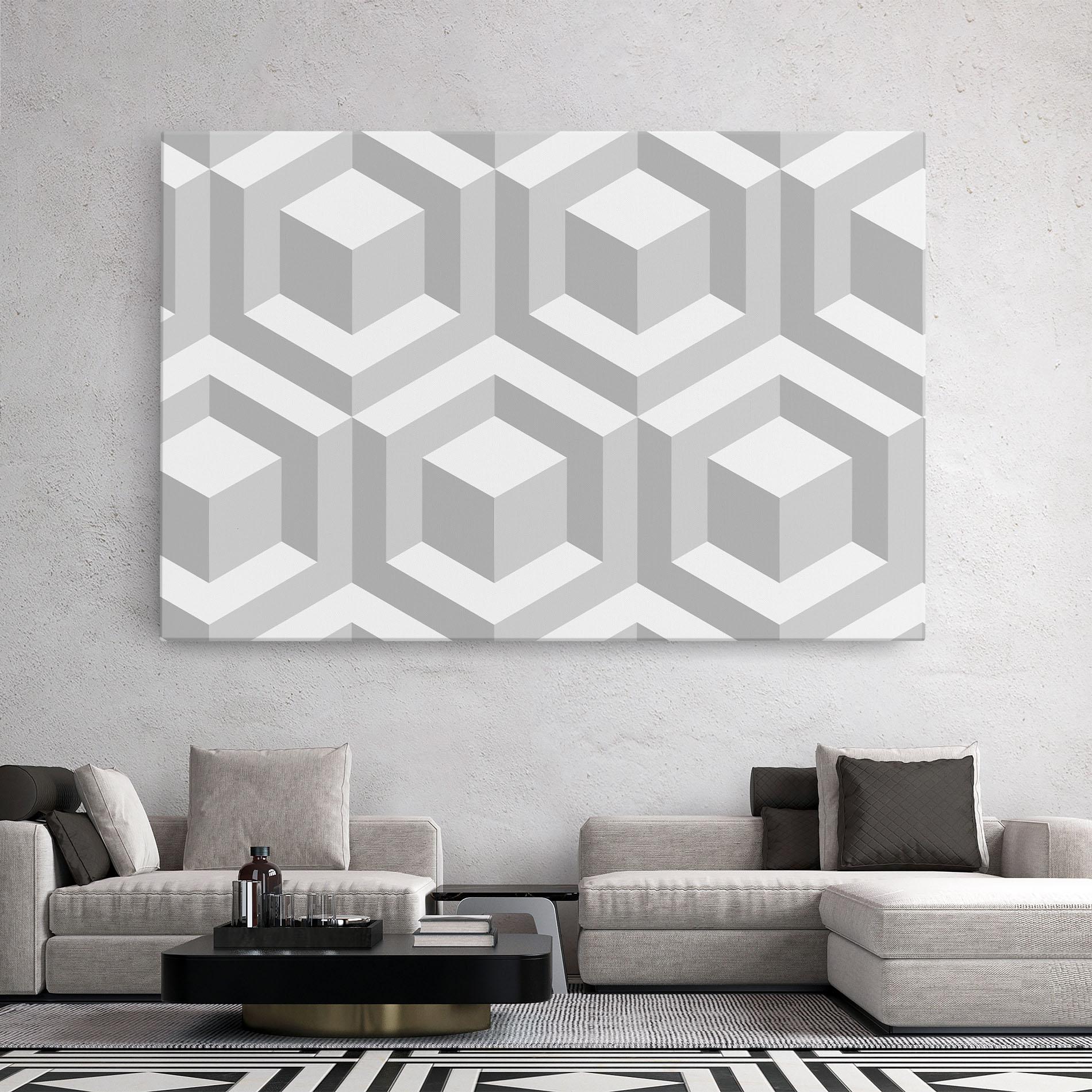 Vászonkép 3d Square mockup 2