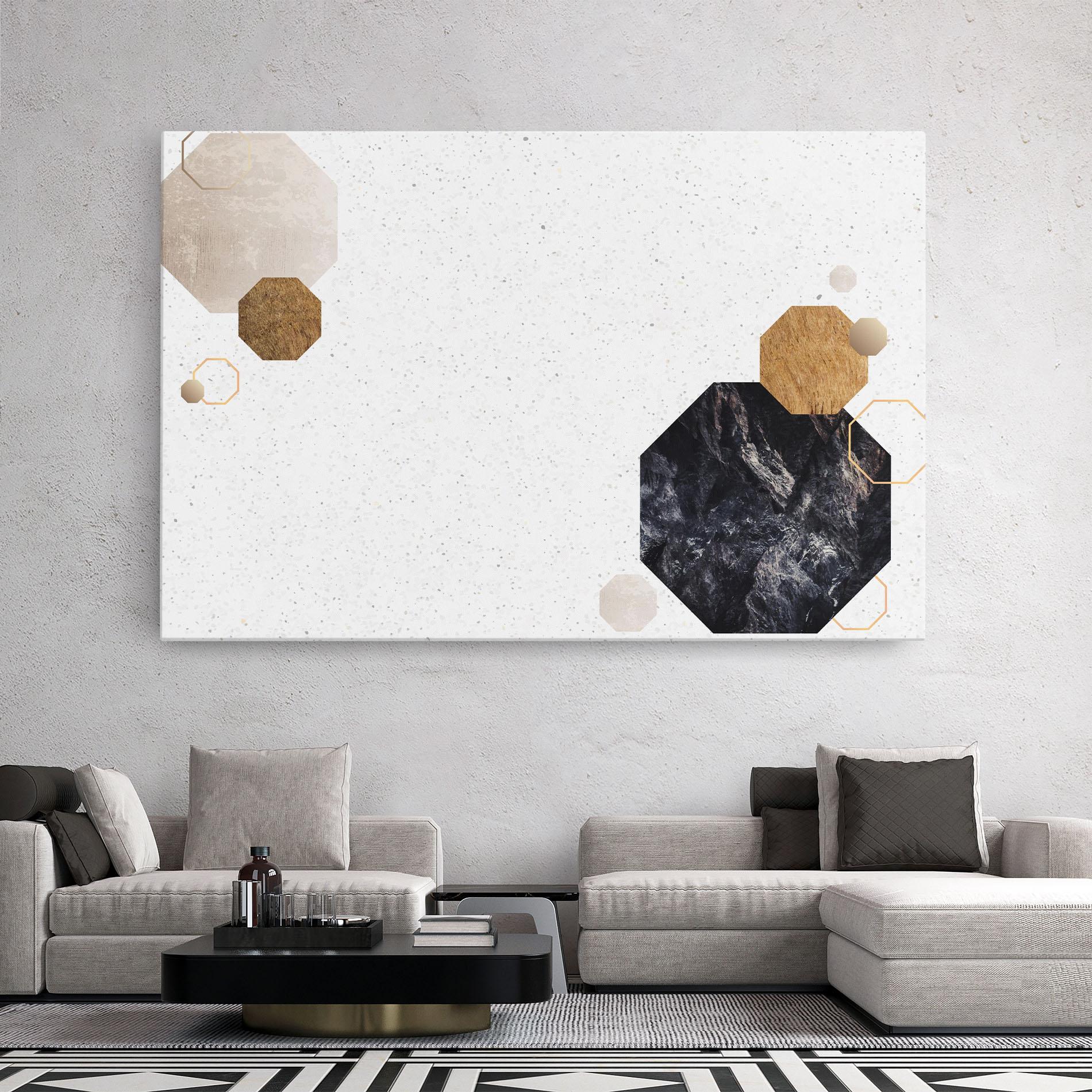 Vászonkép Big Hexagon mockup 2