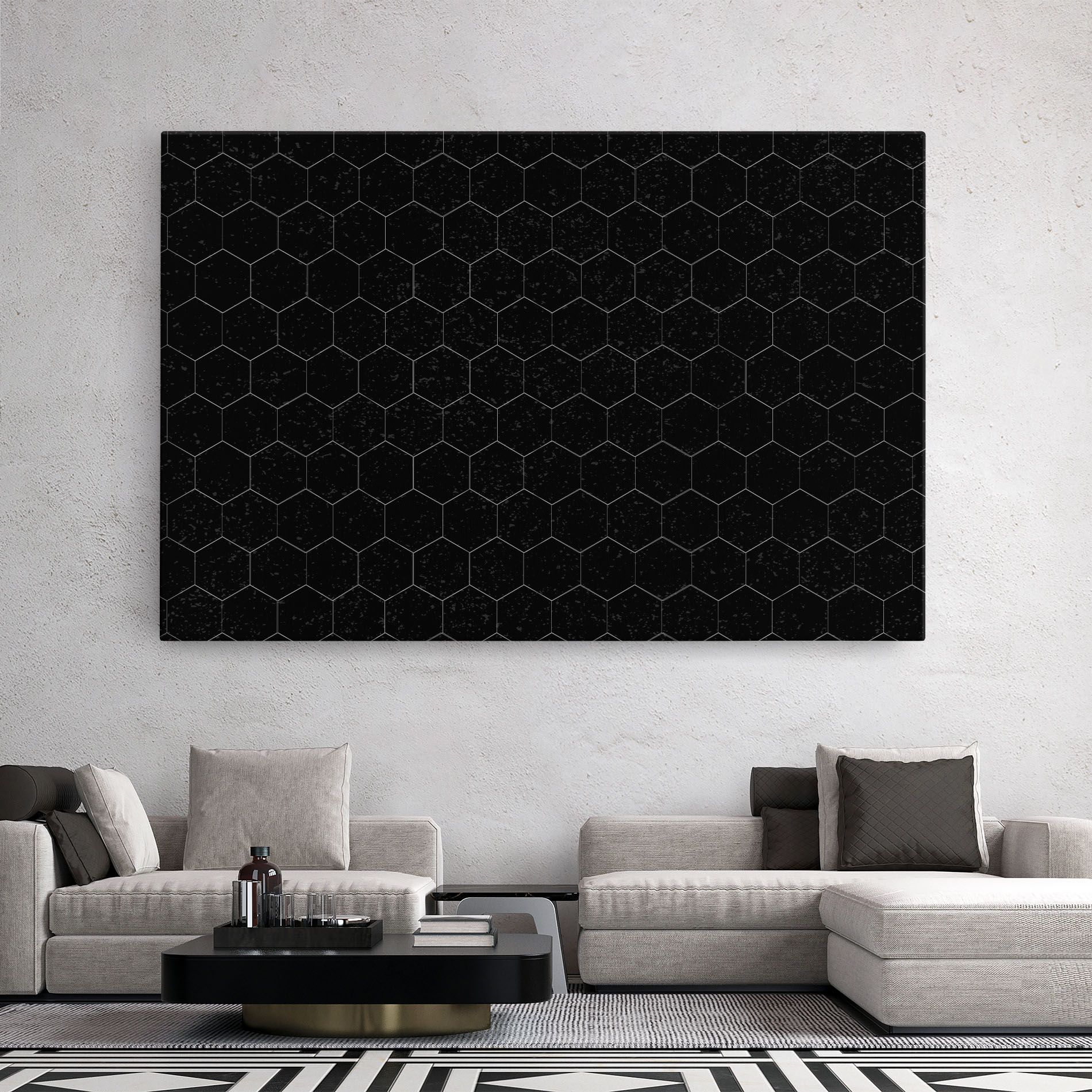 Black Hexagon mockup 2