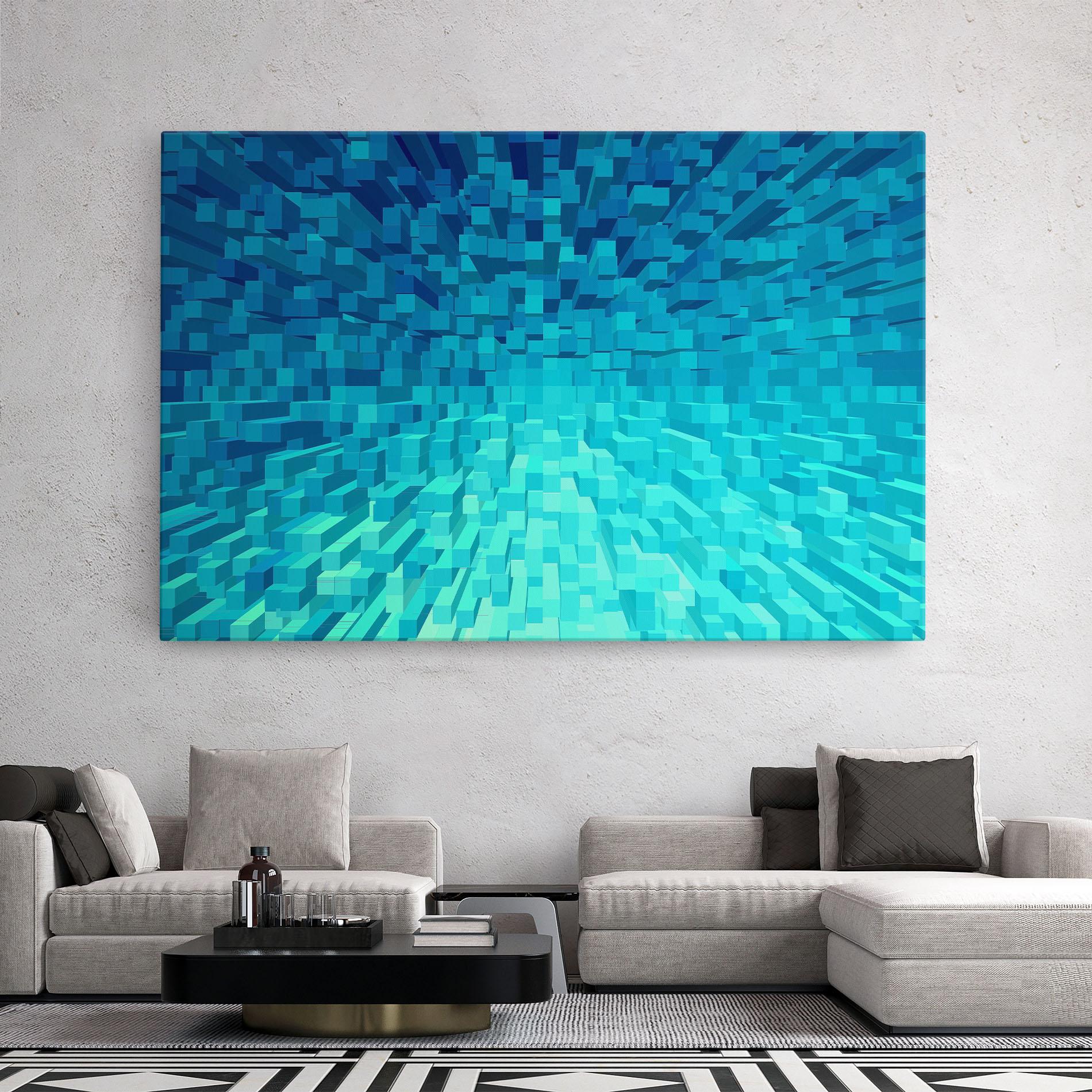 Vászonkép Blue Square Mix mockup 2