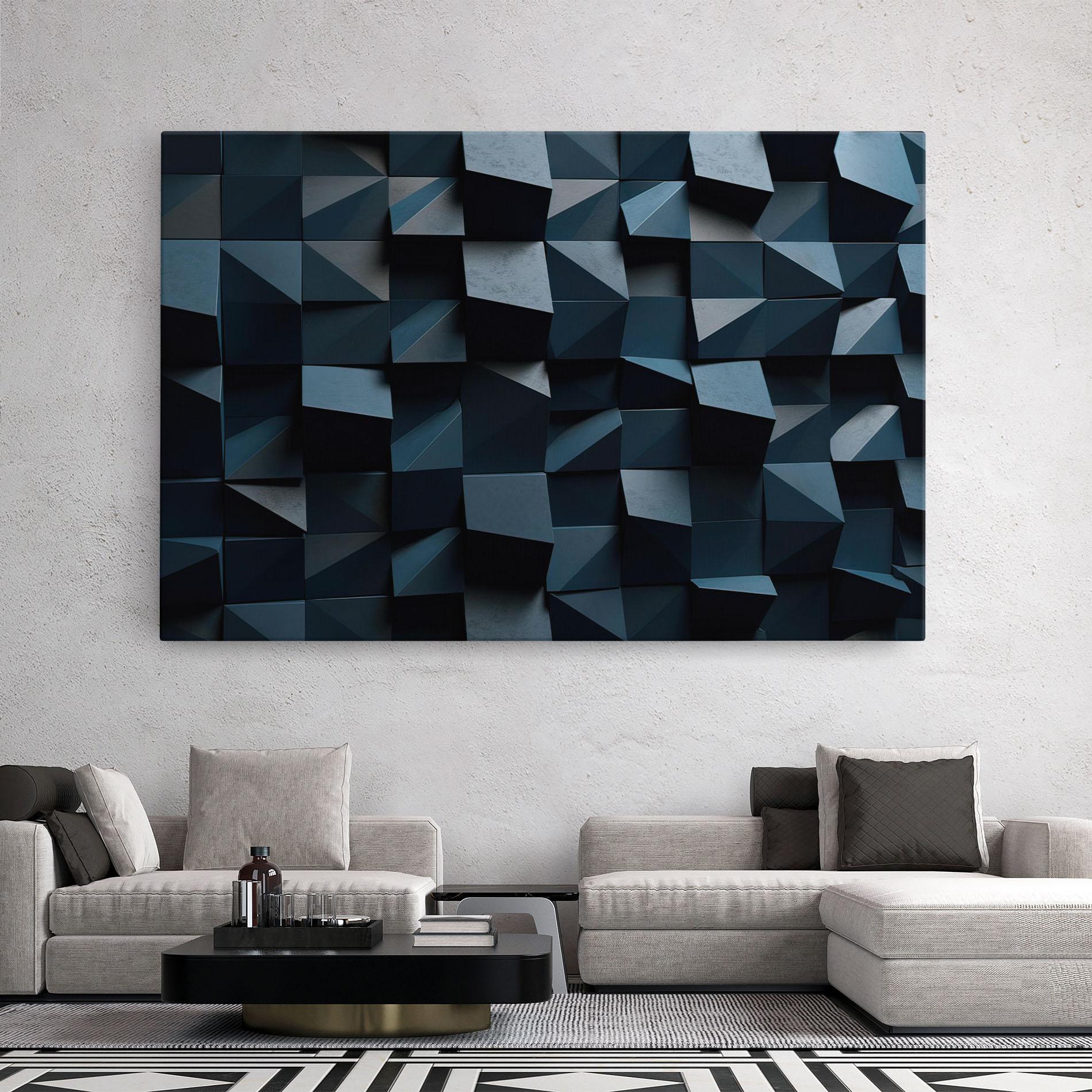 Vászonkép Dark Blue Square mockup 2