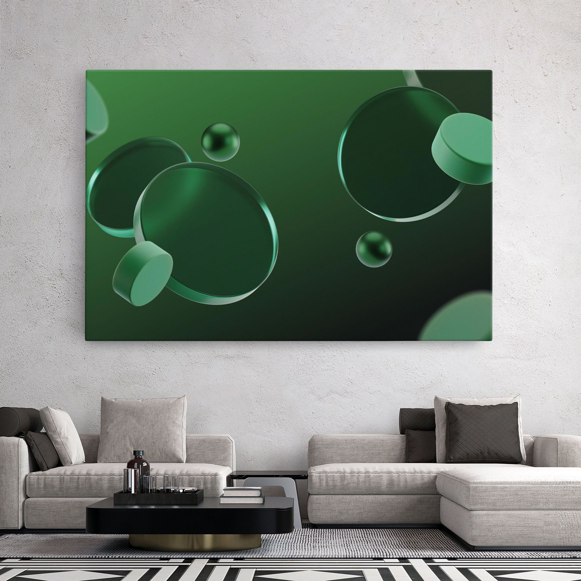 Green Circle Floating mockup 2
