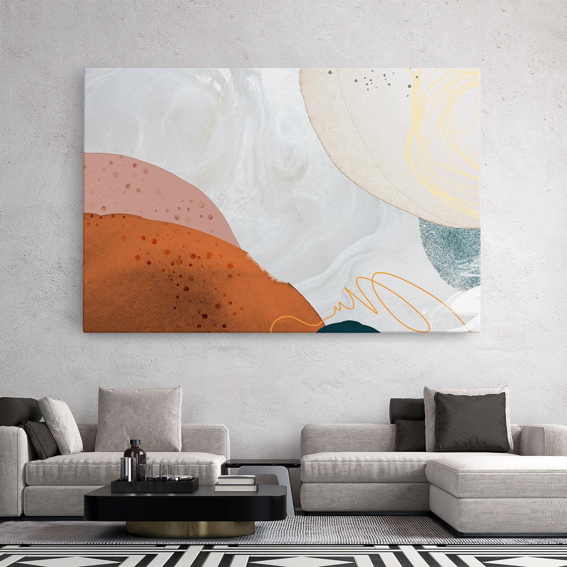 Vászonkép Orange Yellow Line mockup 2