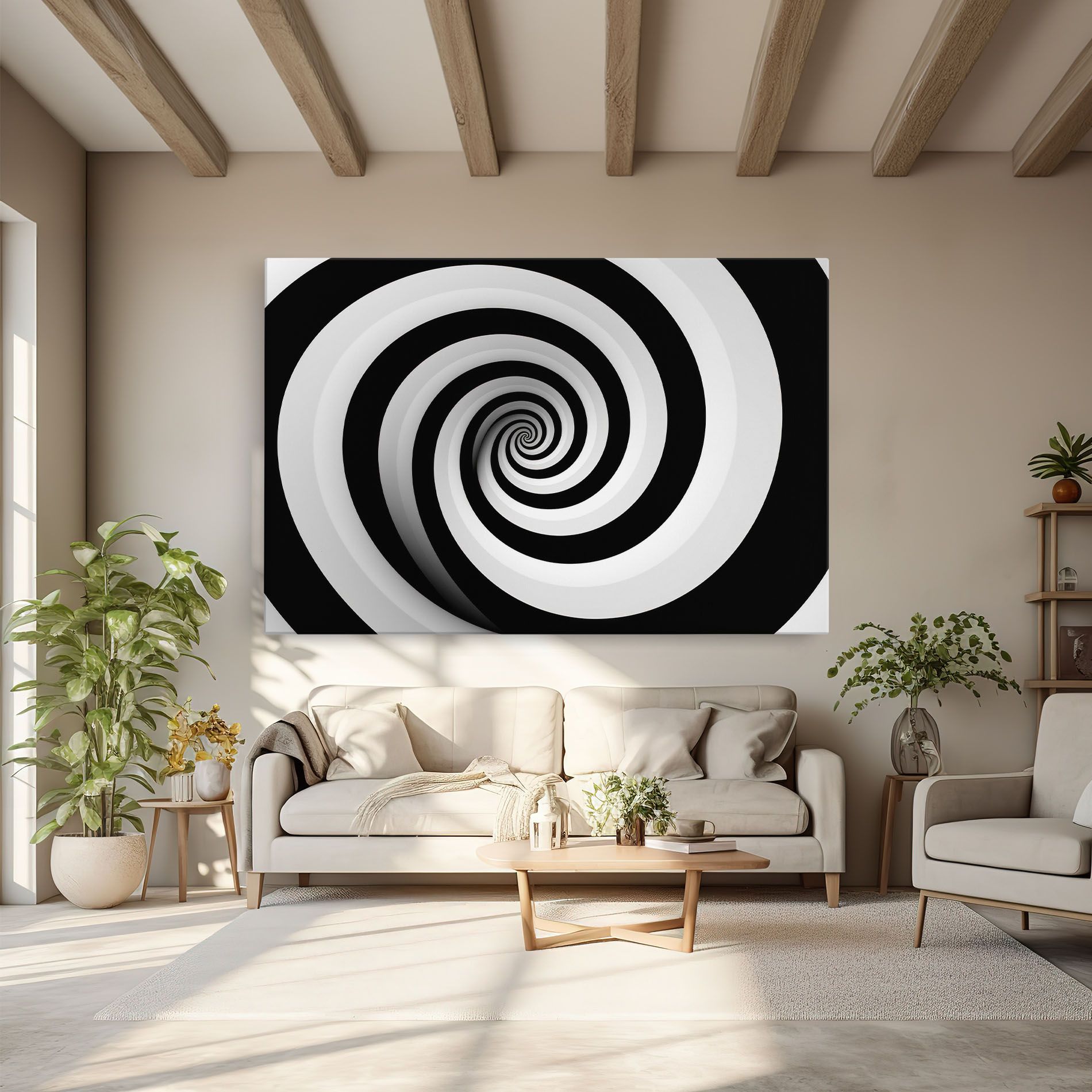 Black White Spiral mockup 6