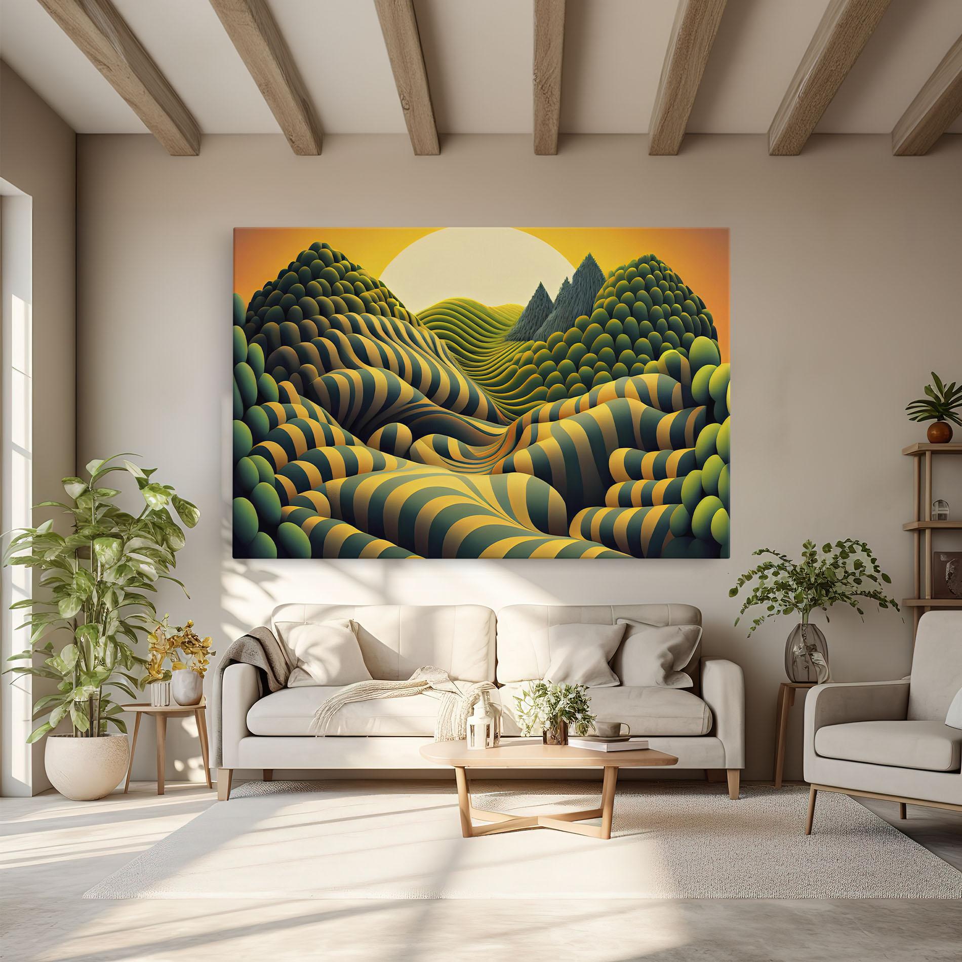 Vászonkép Green Yellow View mockup 6