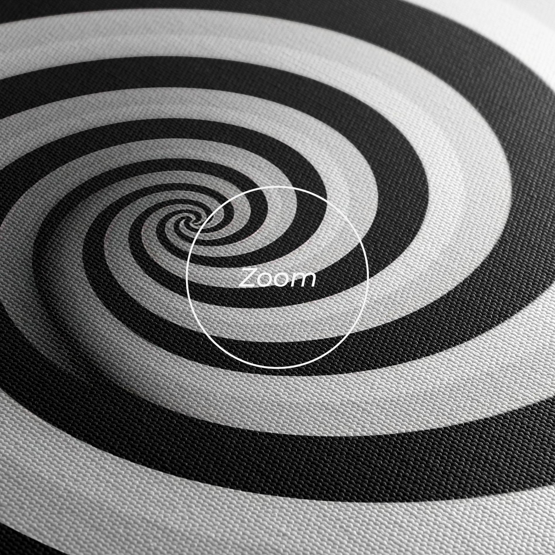 Vászonkép Black White Spiral mockup 3