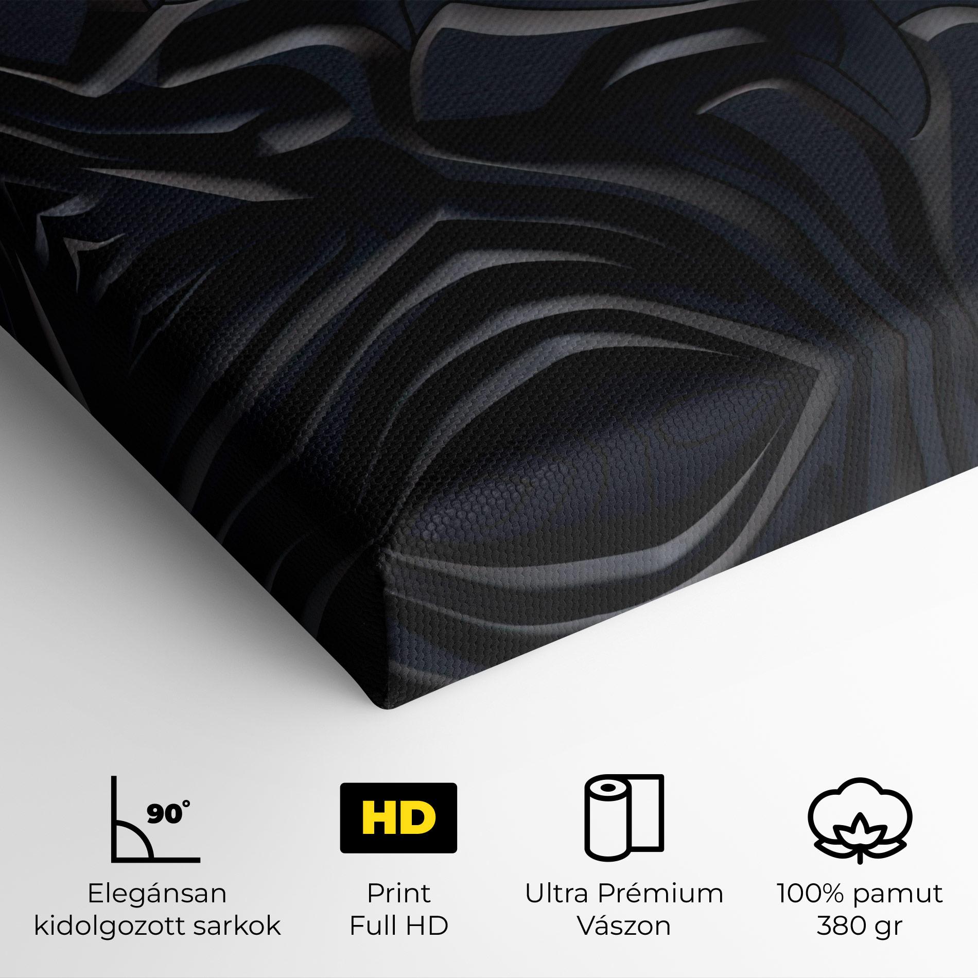 Vászonkép Black 3d Lines mockup 4