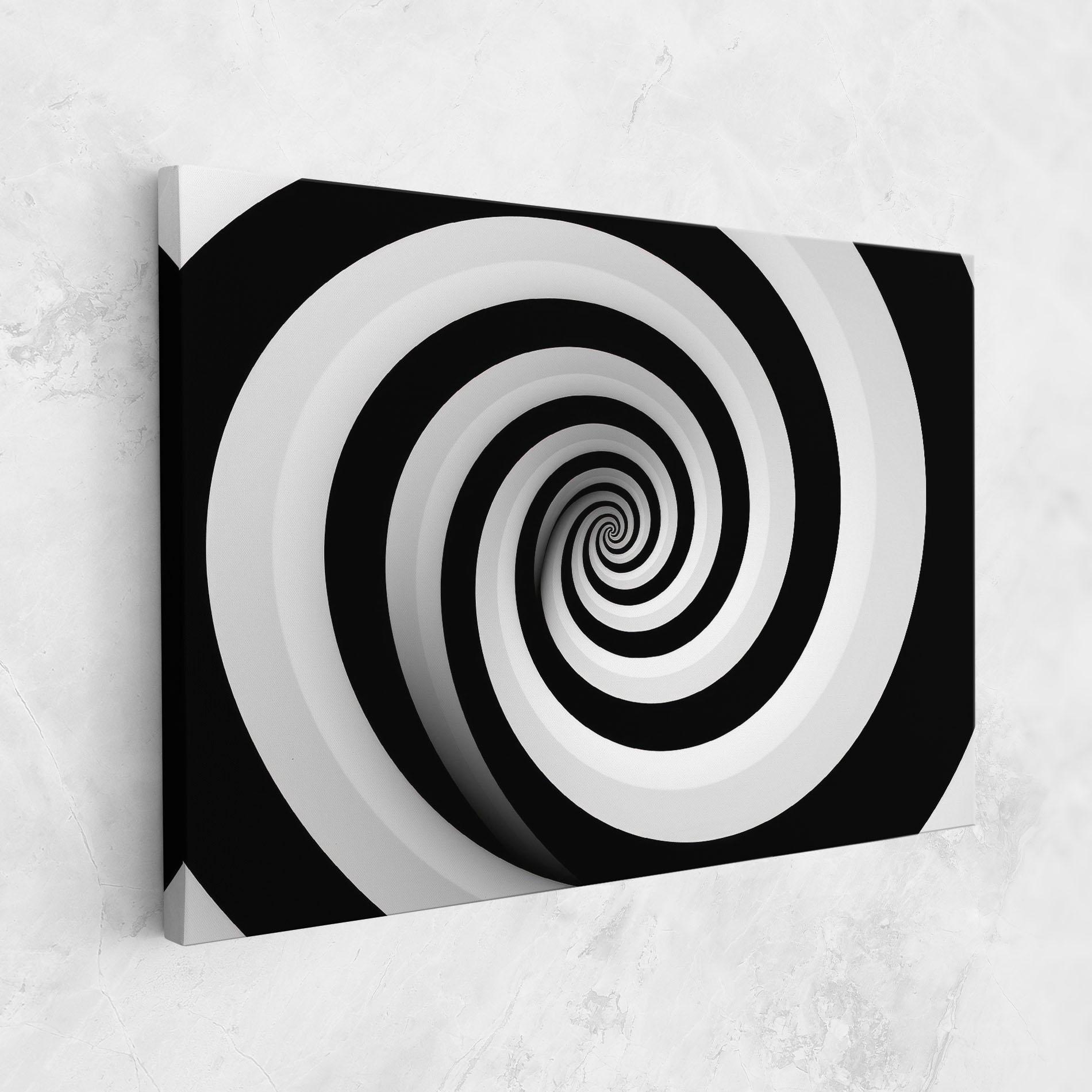 Vászonkép Black White Spiral mockup 1