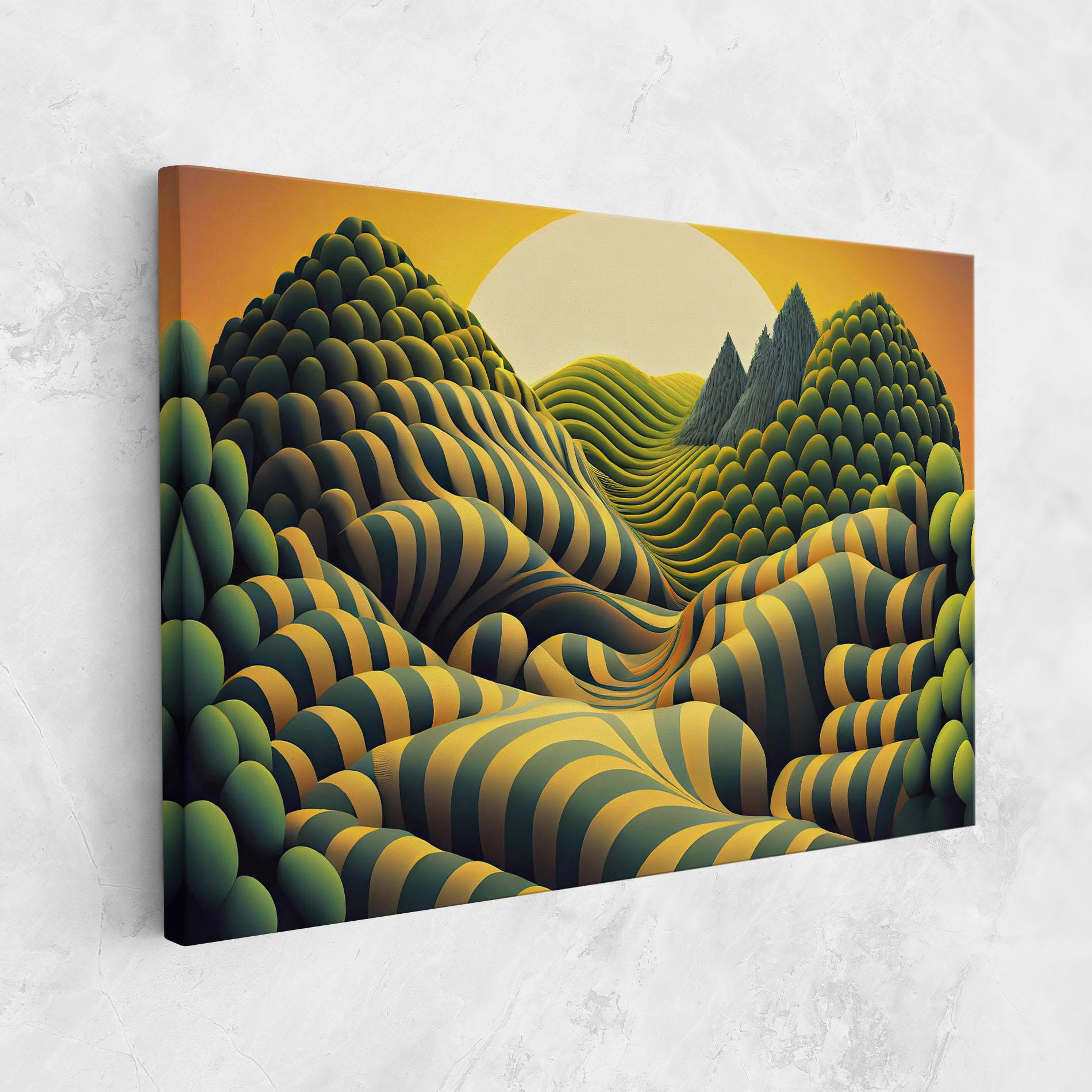 Vászonkép Green Yellow View mockup 1