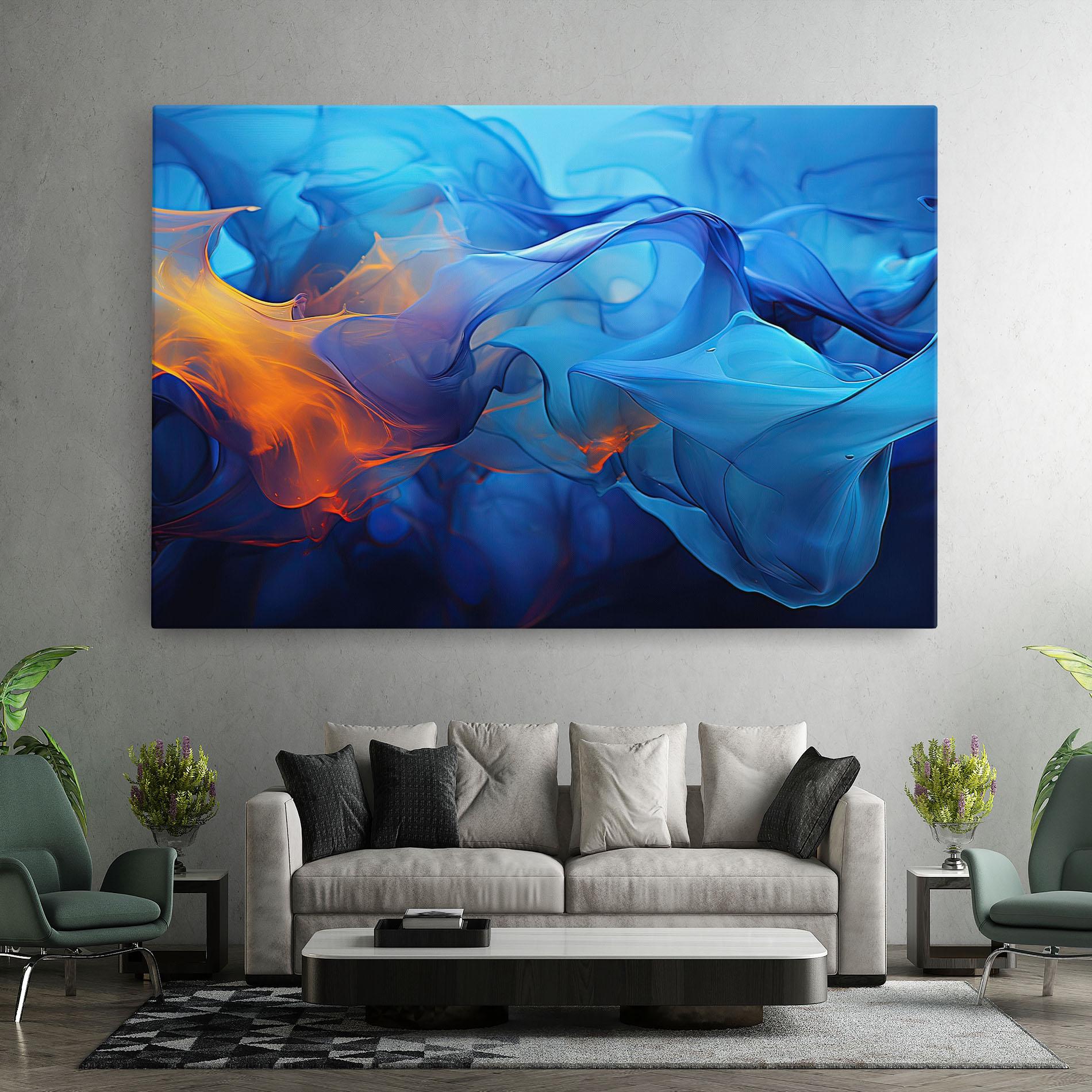 Vászonkép Blue Orange Floating mockup 7