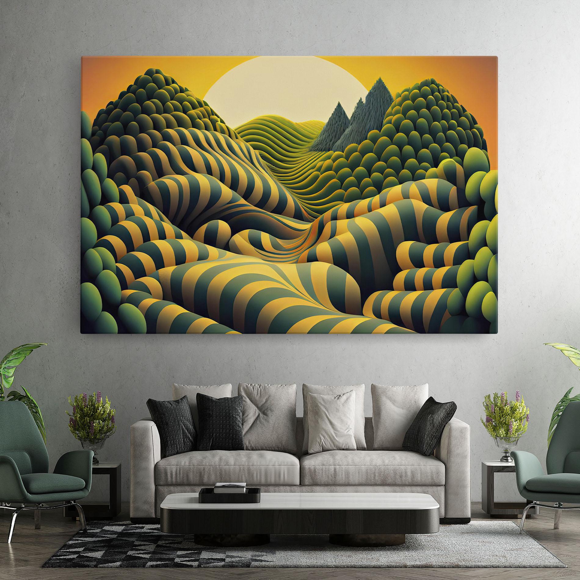 Vászonkép Green Yellow View mockup 7