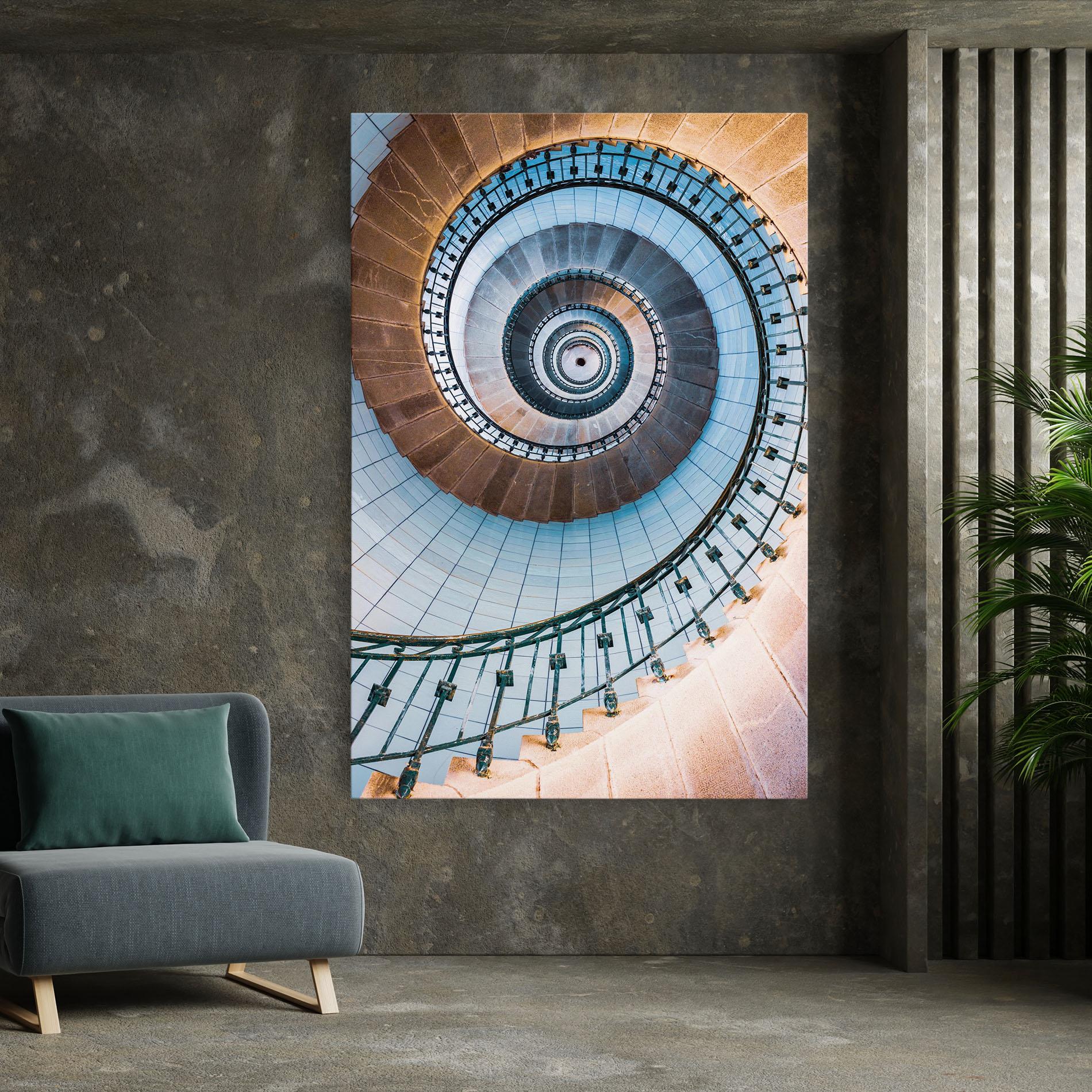 Vászonkép Blue Opaline Stairs mockup 7