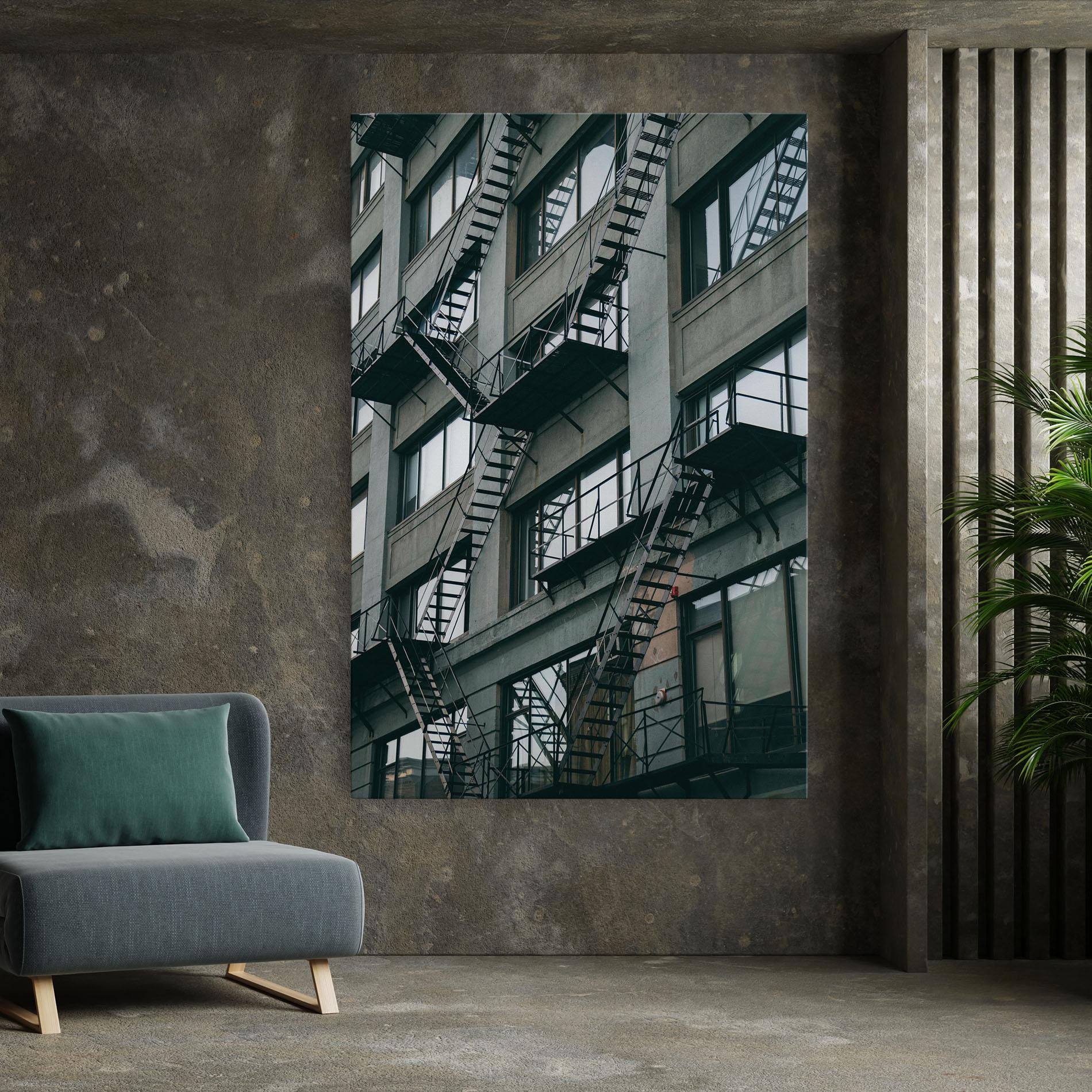 Vászonkép Building Stairs mockup 7