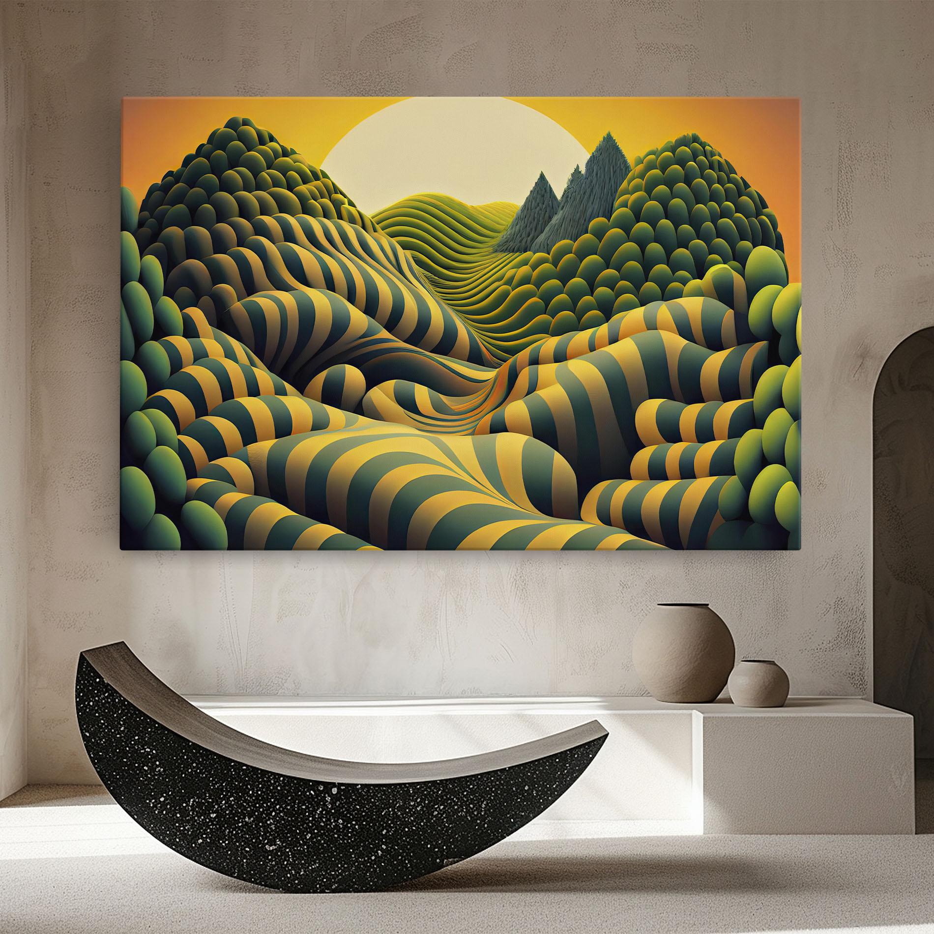 Vászonkép Green Yellow View mockup 8