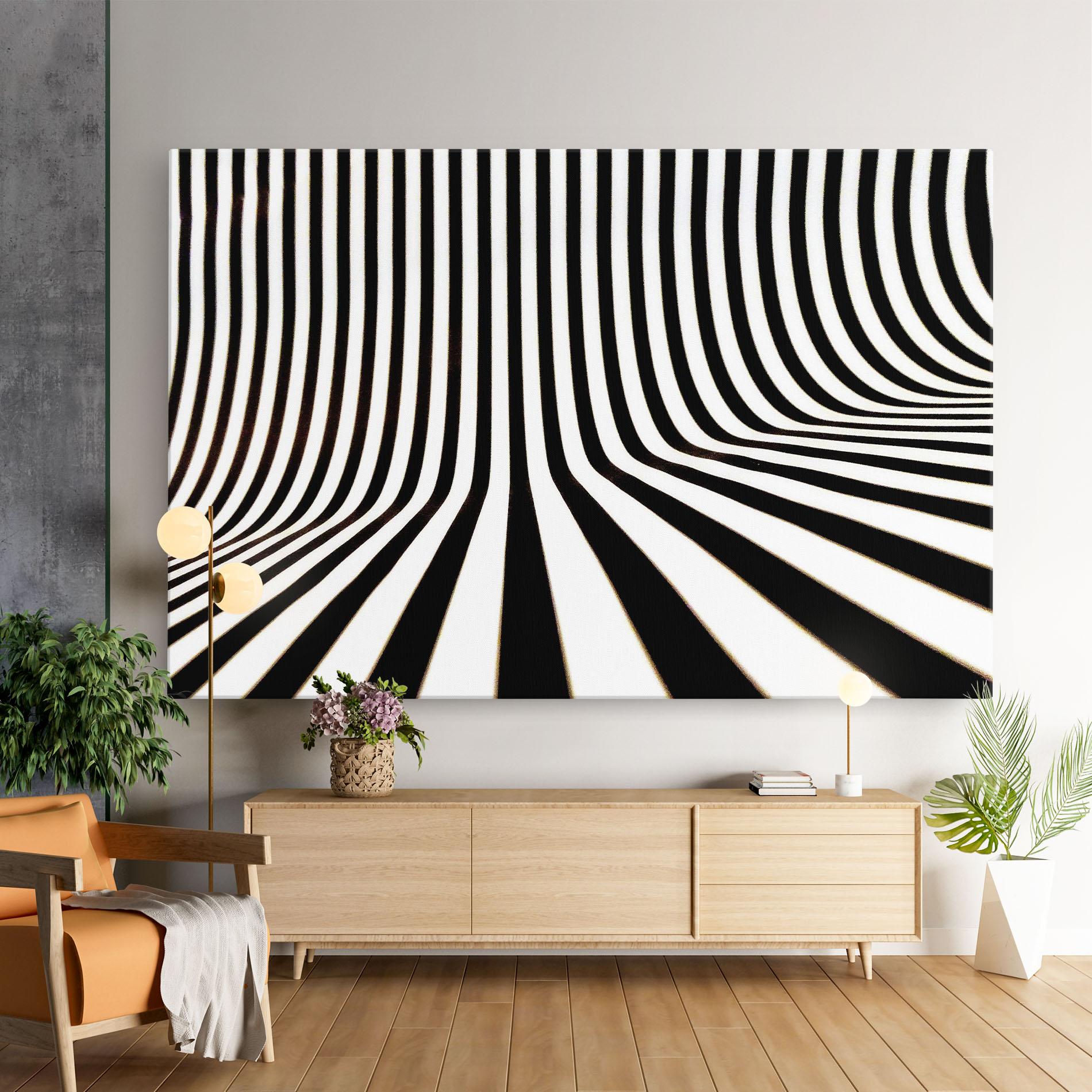 Vászonkép Black And White Illusion mockup 9