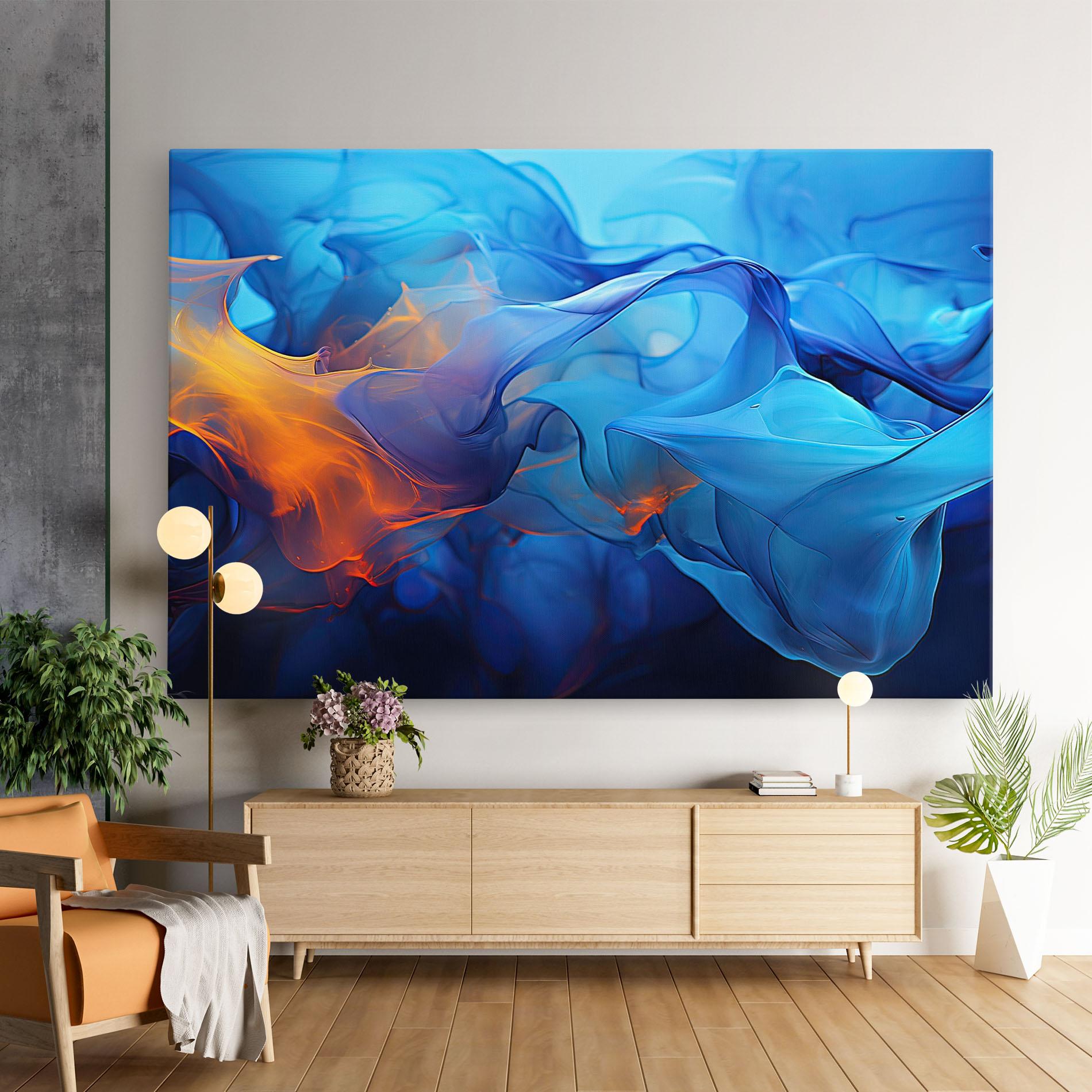 Vászonkép Blue Orange Floating mockup 9